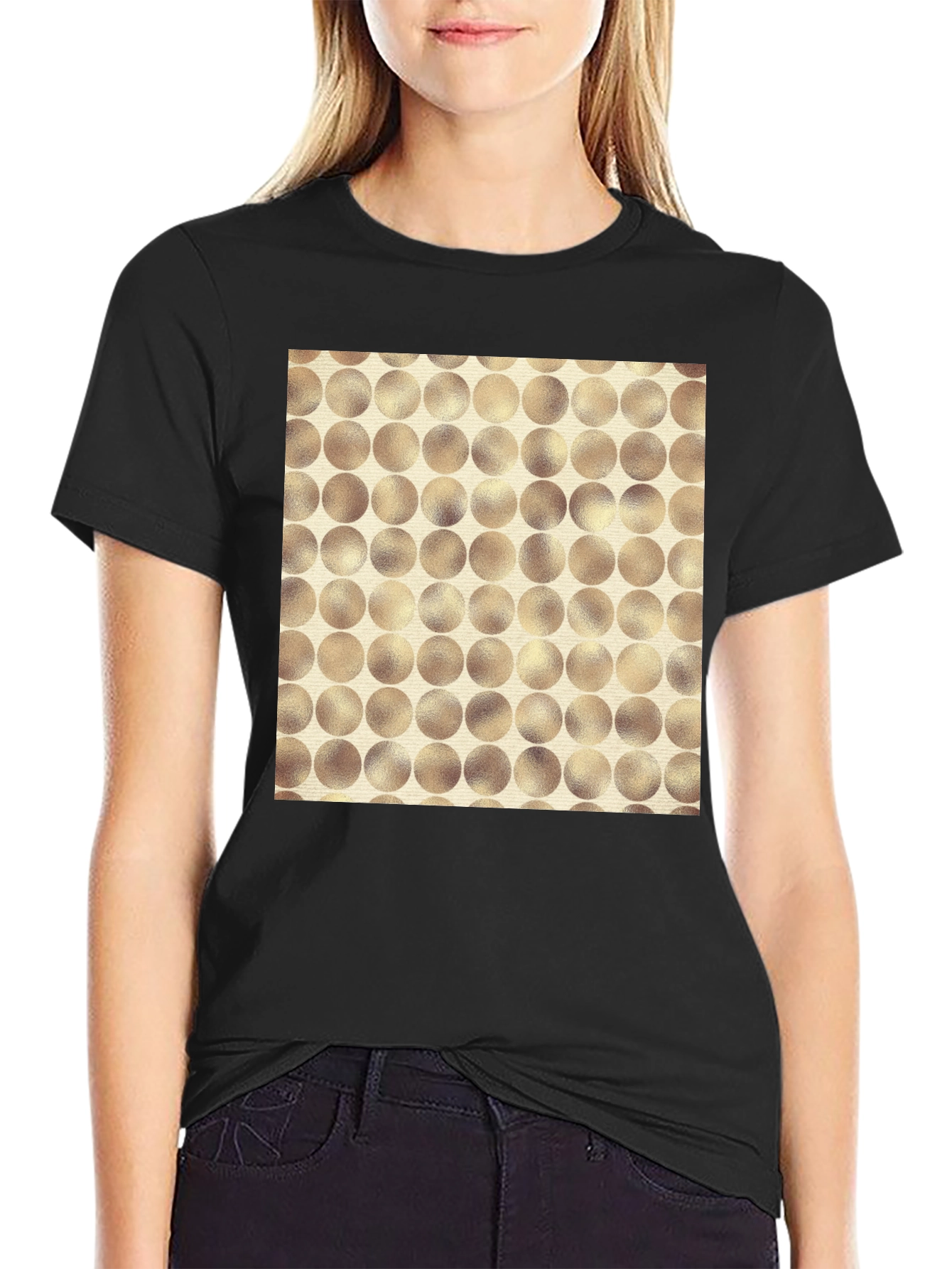 Modern Circle Pattern Tee - Stylish Casual Wear