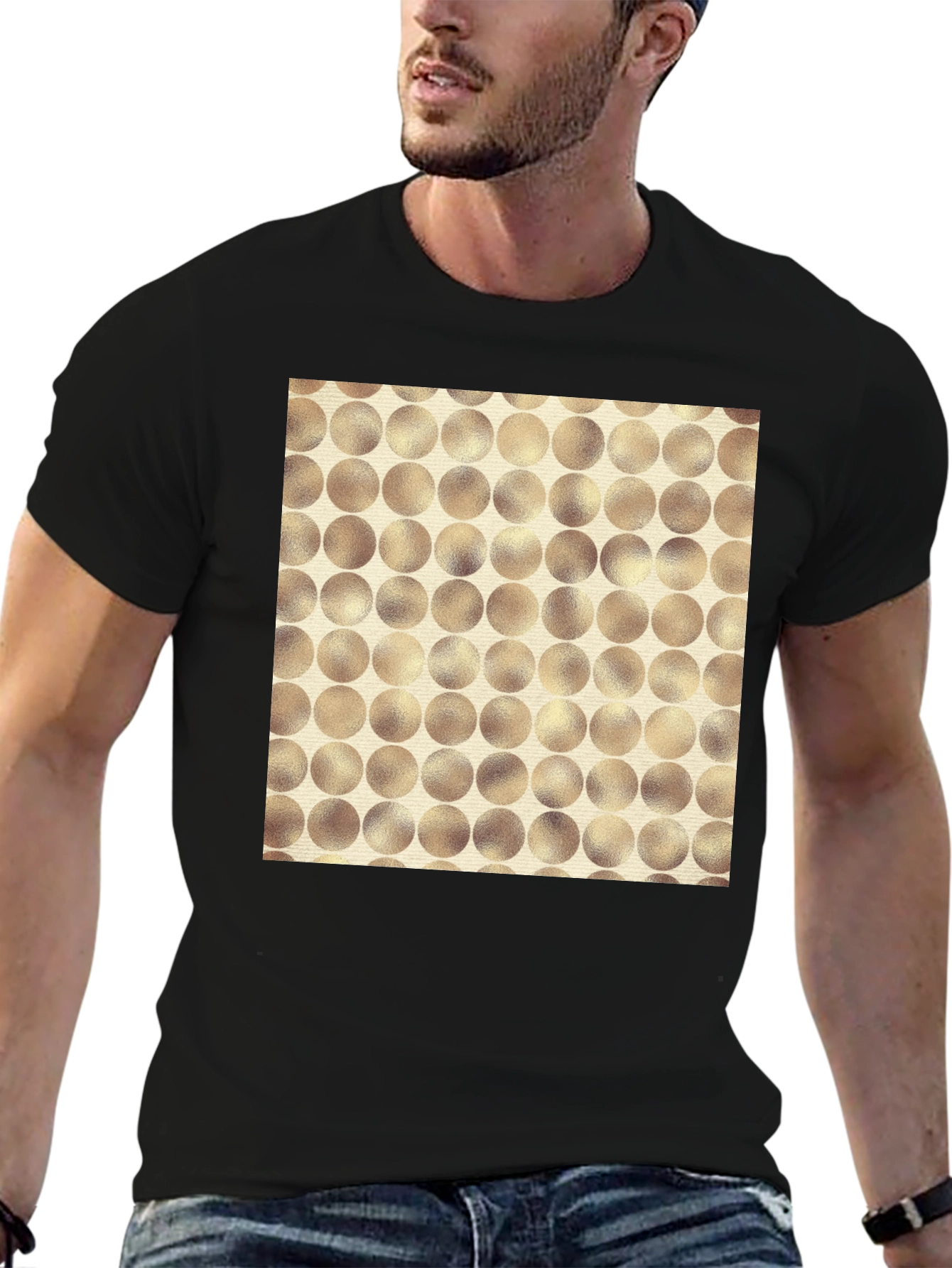 Modern Circle Pattern Tee - Stylish Casual Wear