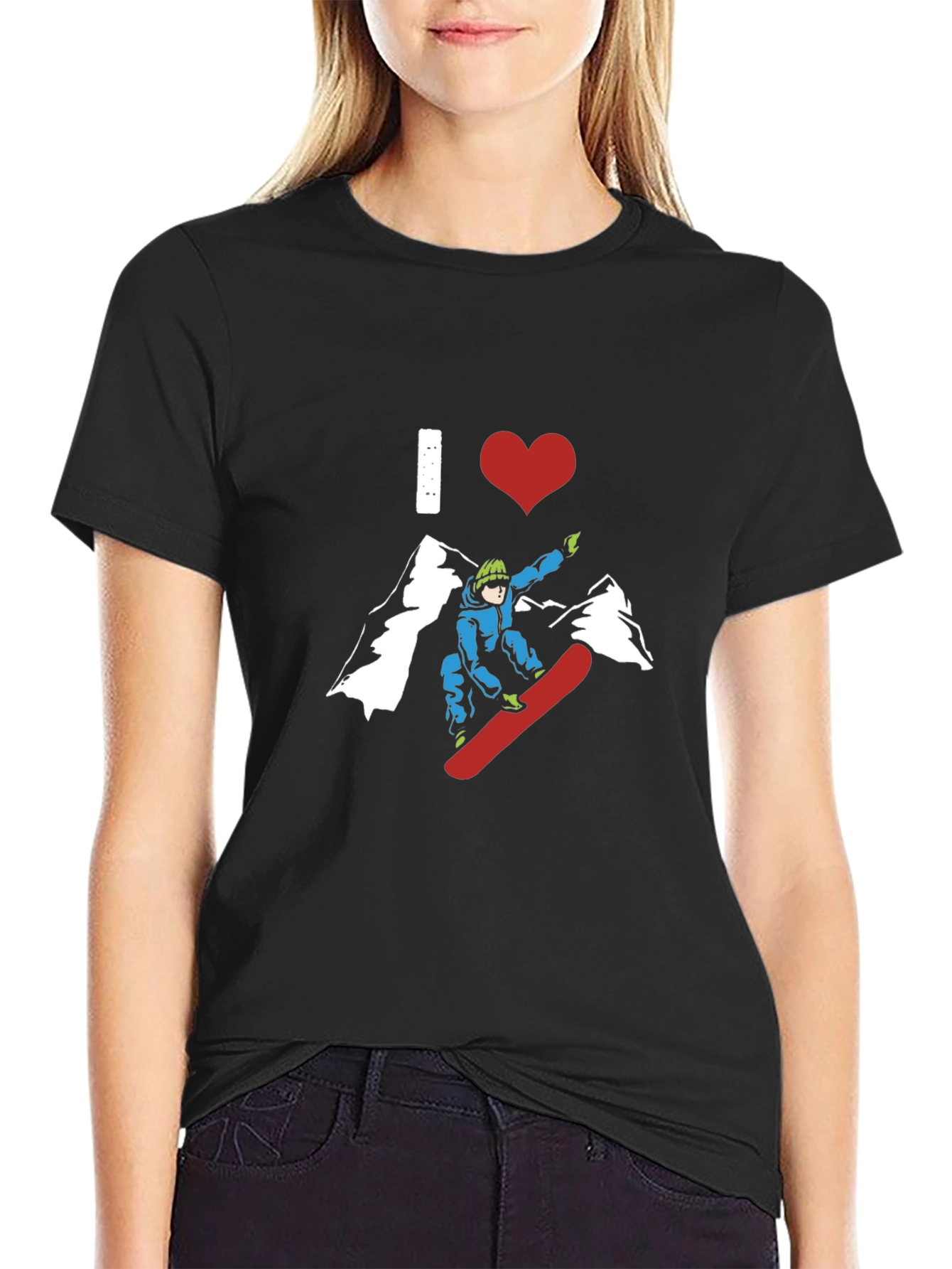 I Love Snowboarding Graphic Tee