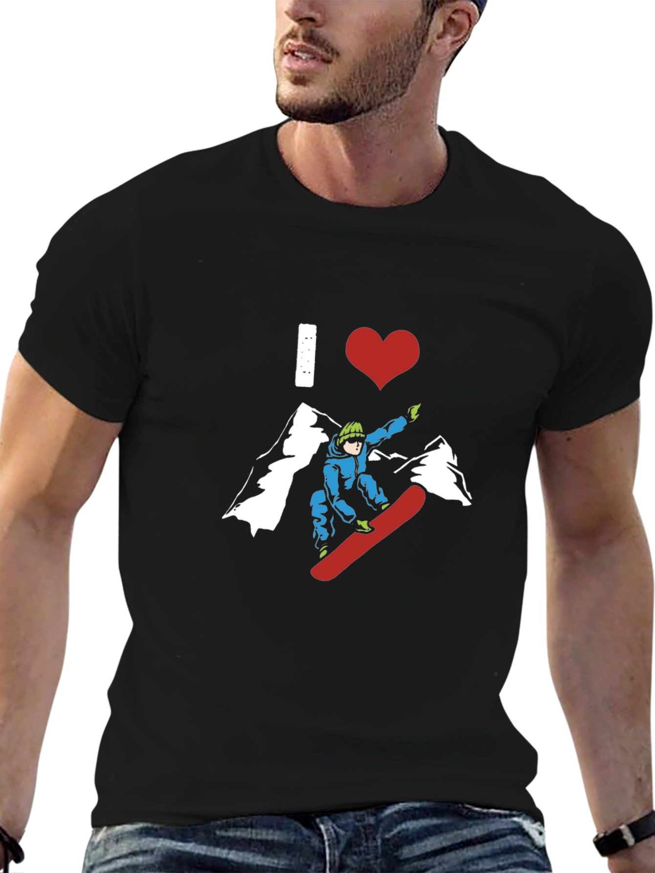 I Love Snowboarding Graphic Tee