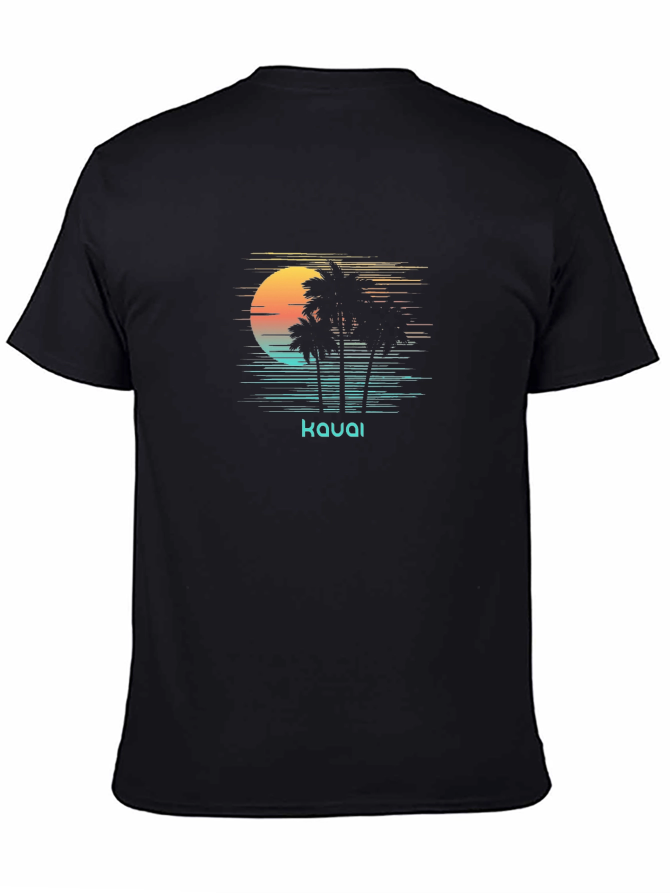 Kauai Retro Palm Sunset Graphic T-Shirt