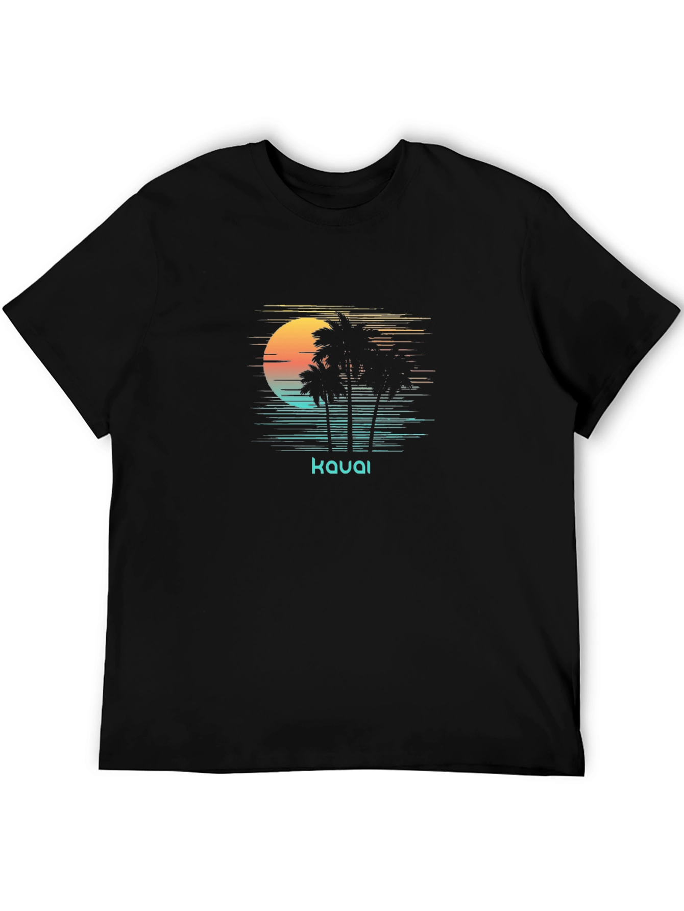 Kauai Retro Palm Sunset Graphic T-Shirt
