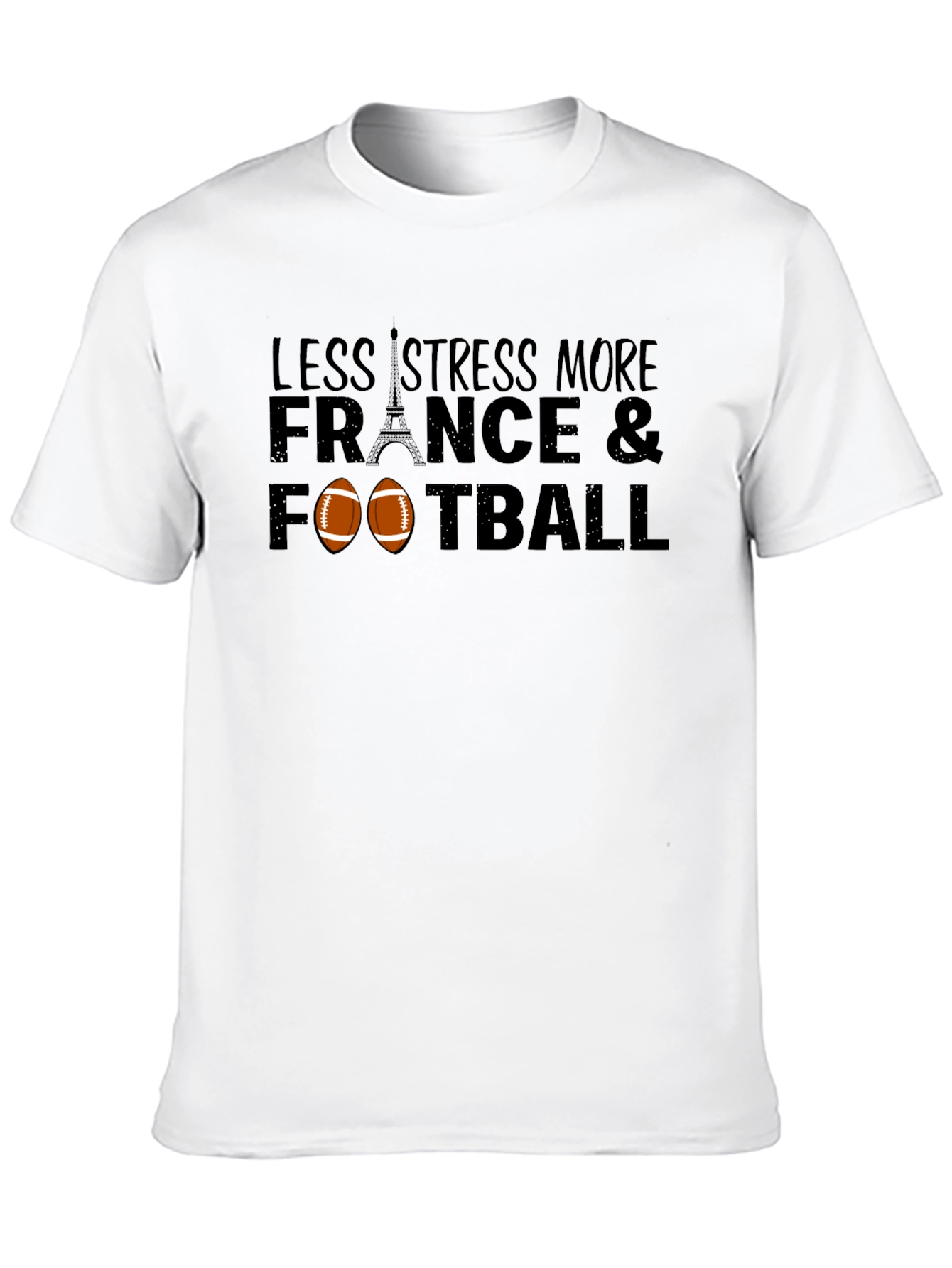 Less Stress More France & Football T-Shirt