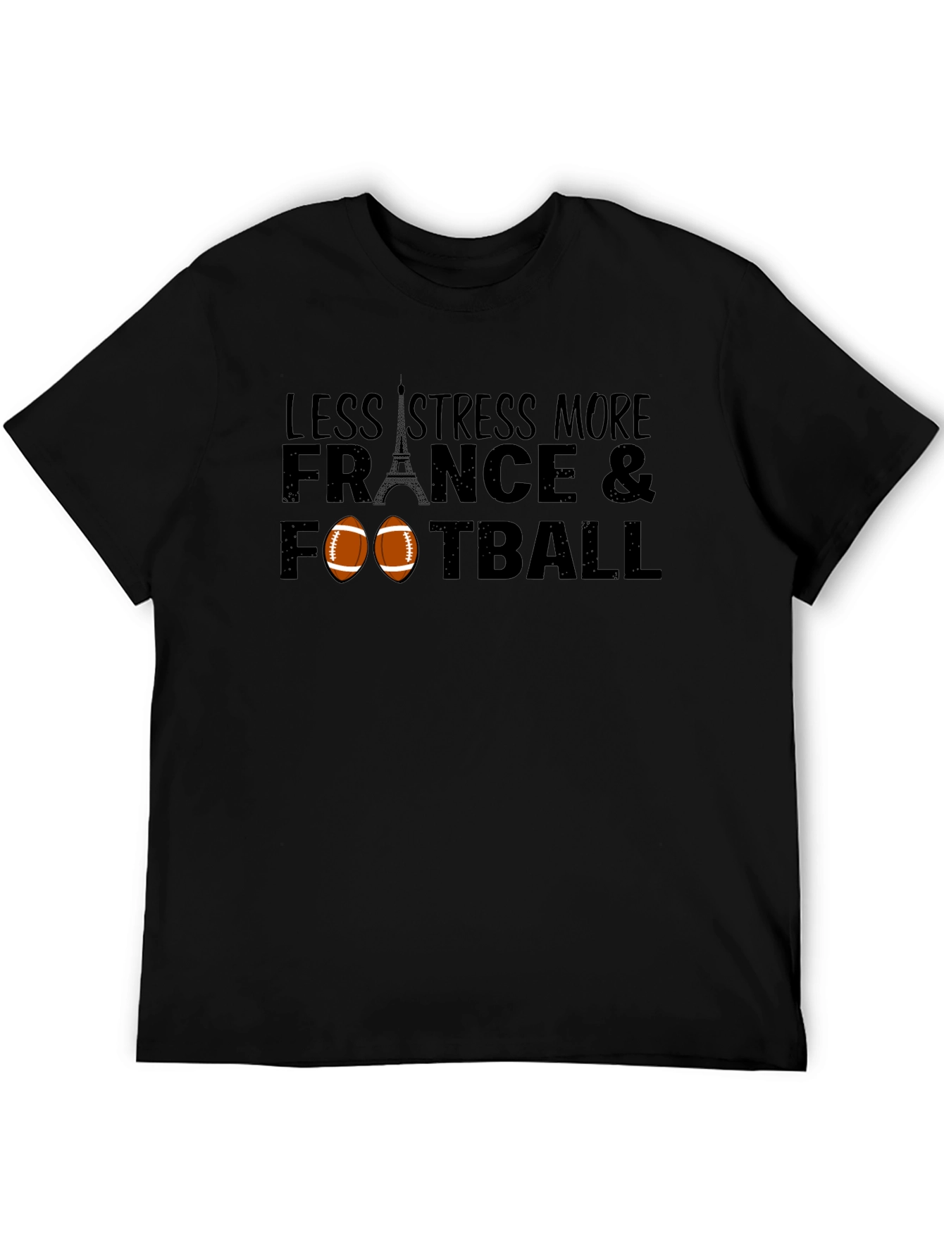 Less Stress More France & Football T-Shirt