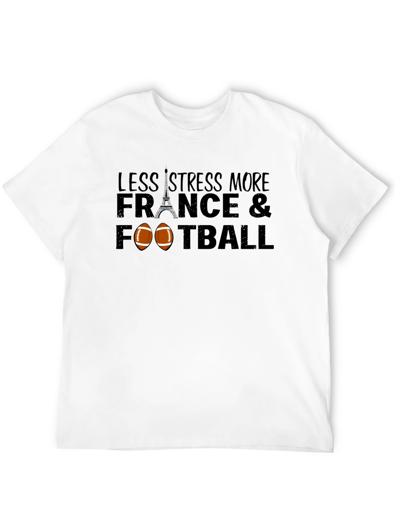 Less Stress More France & Football T-Shirt