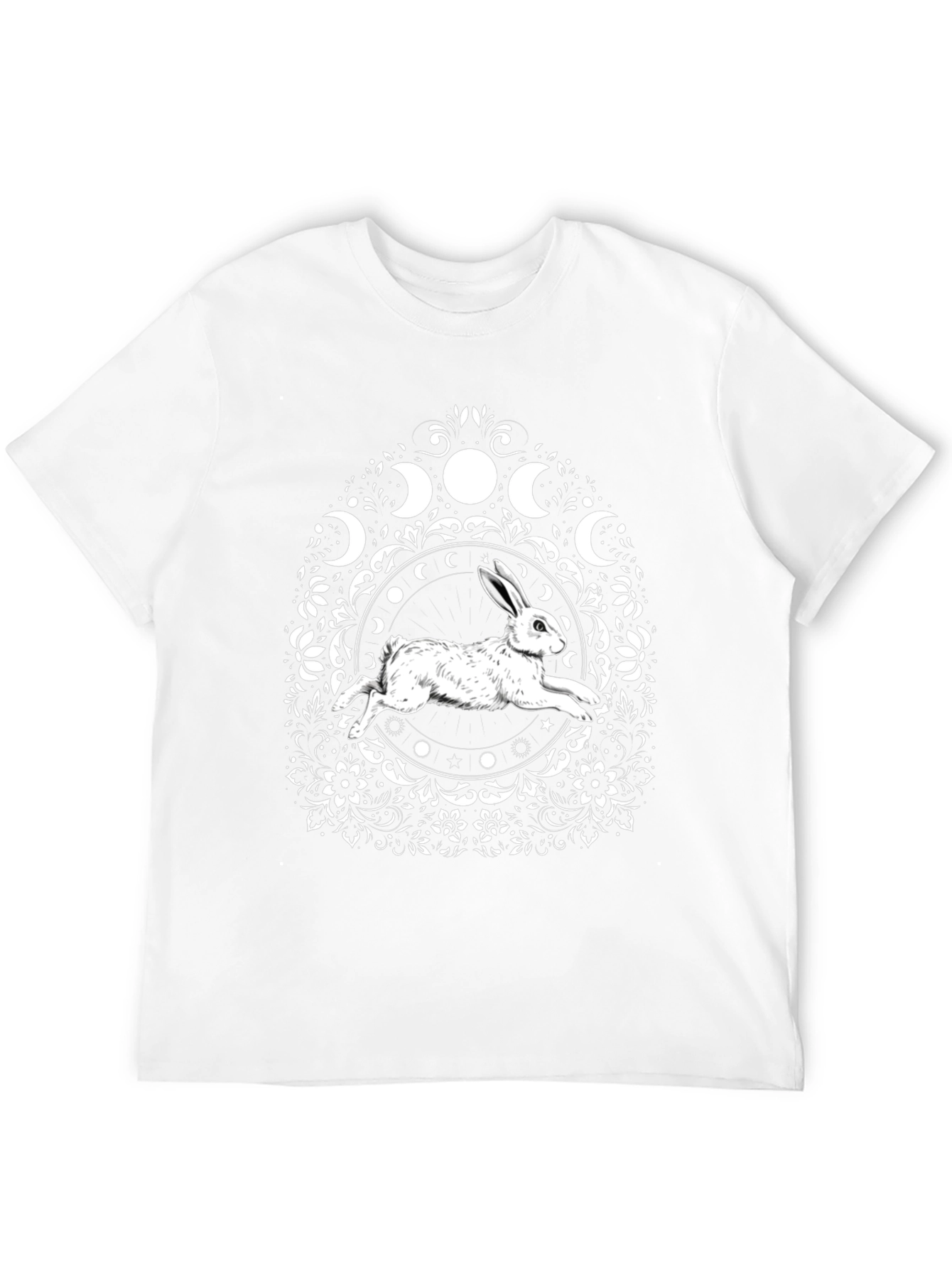 Rabbit Moon Phases Graphic T-Shirt