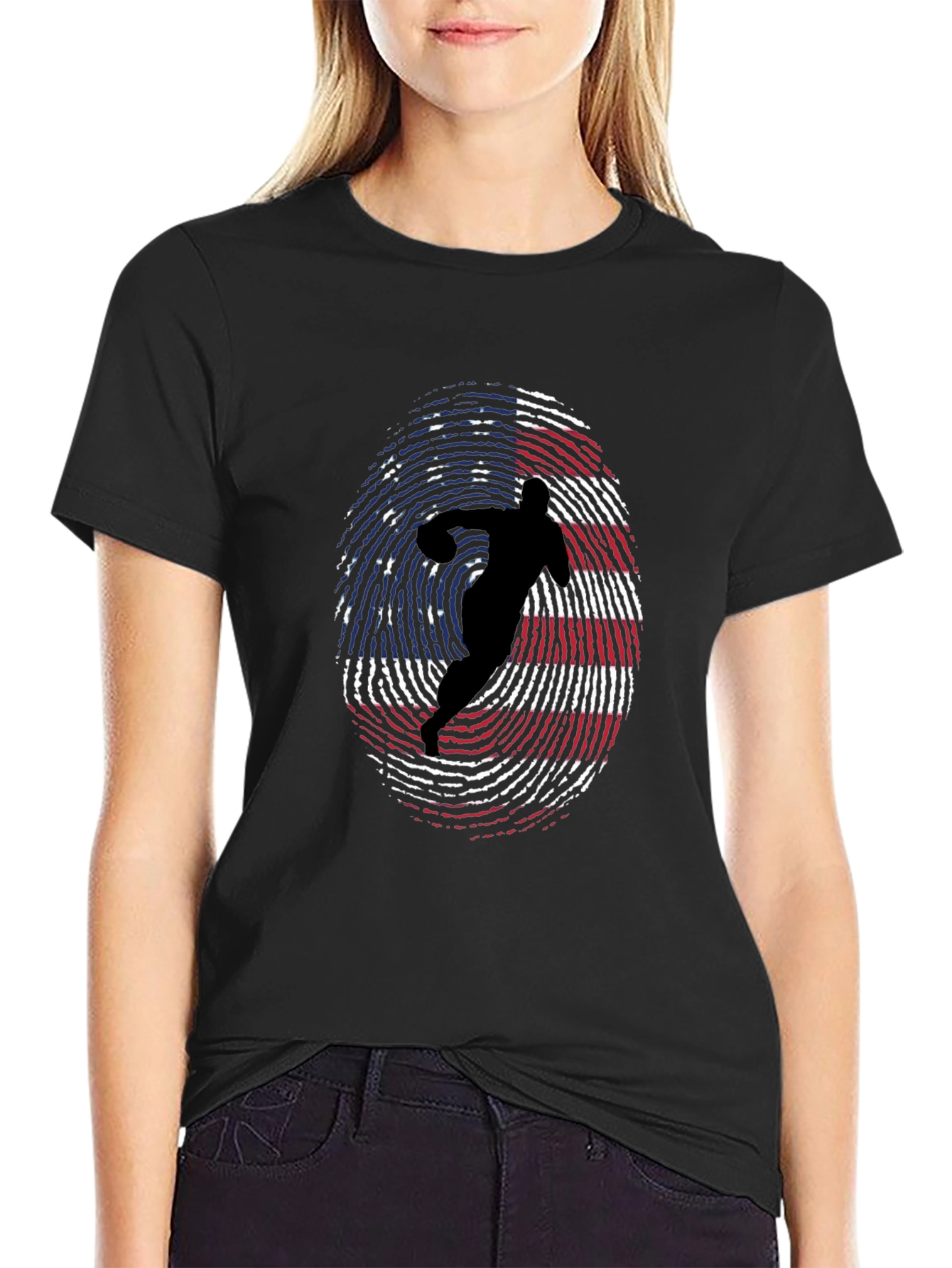 American Football Fingerprint T-Shirt