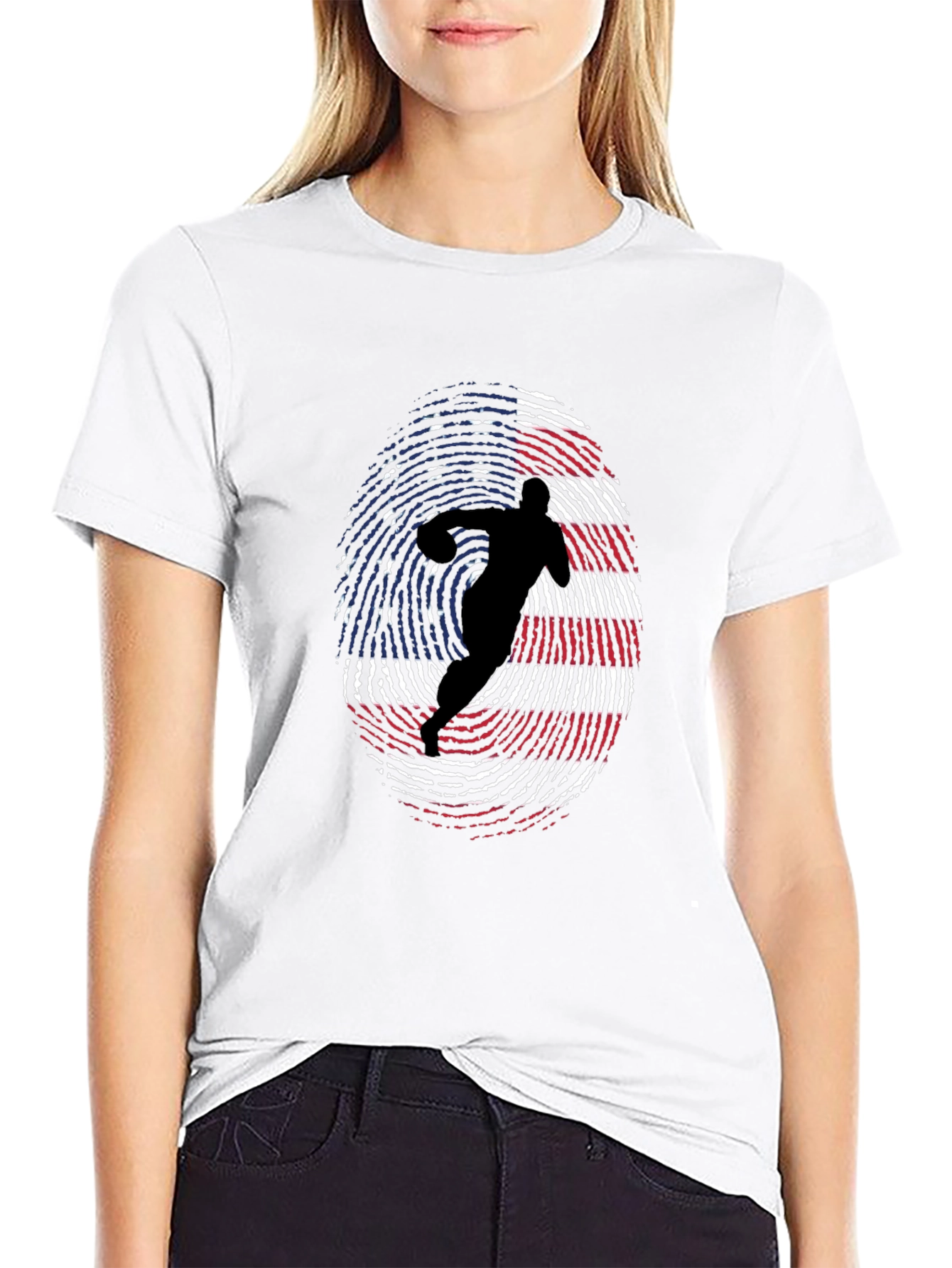 American Football Fingerprint T-Shirt