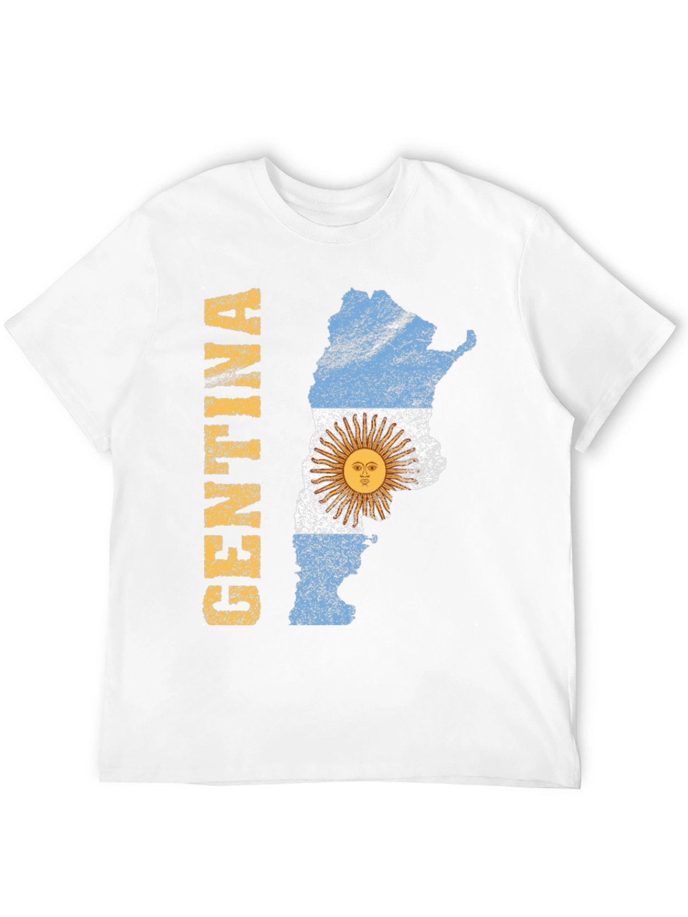 Argentina Flag Map Graphic T-Shirt