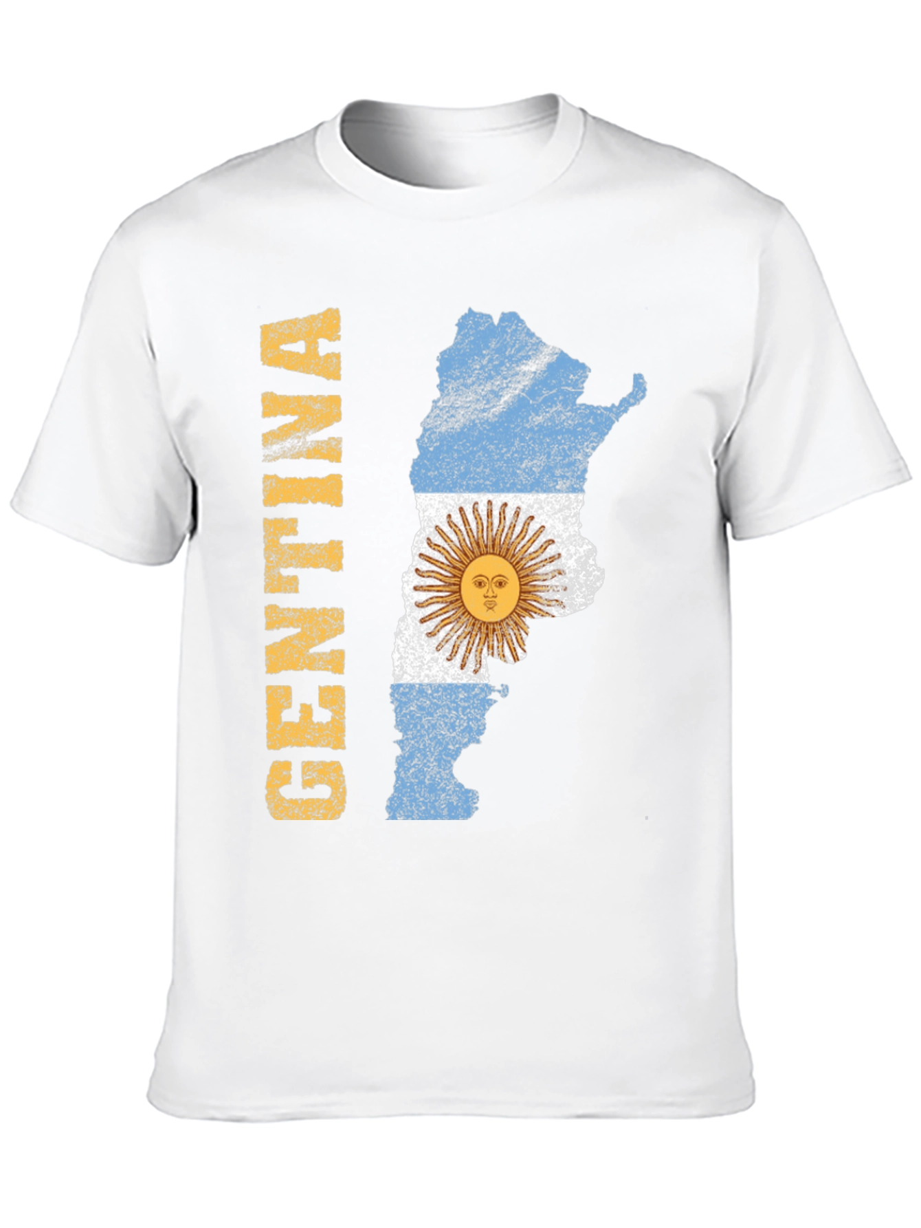 Argentina Flag Map Graphic T-Shirt