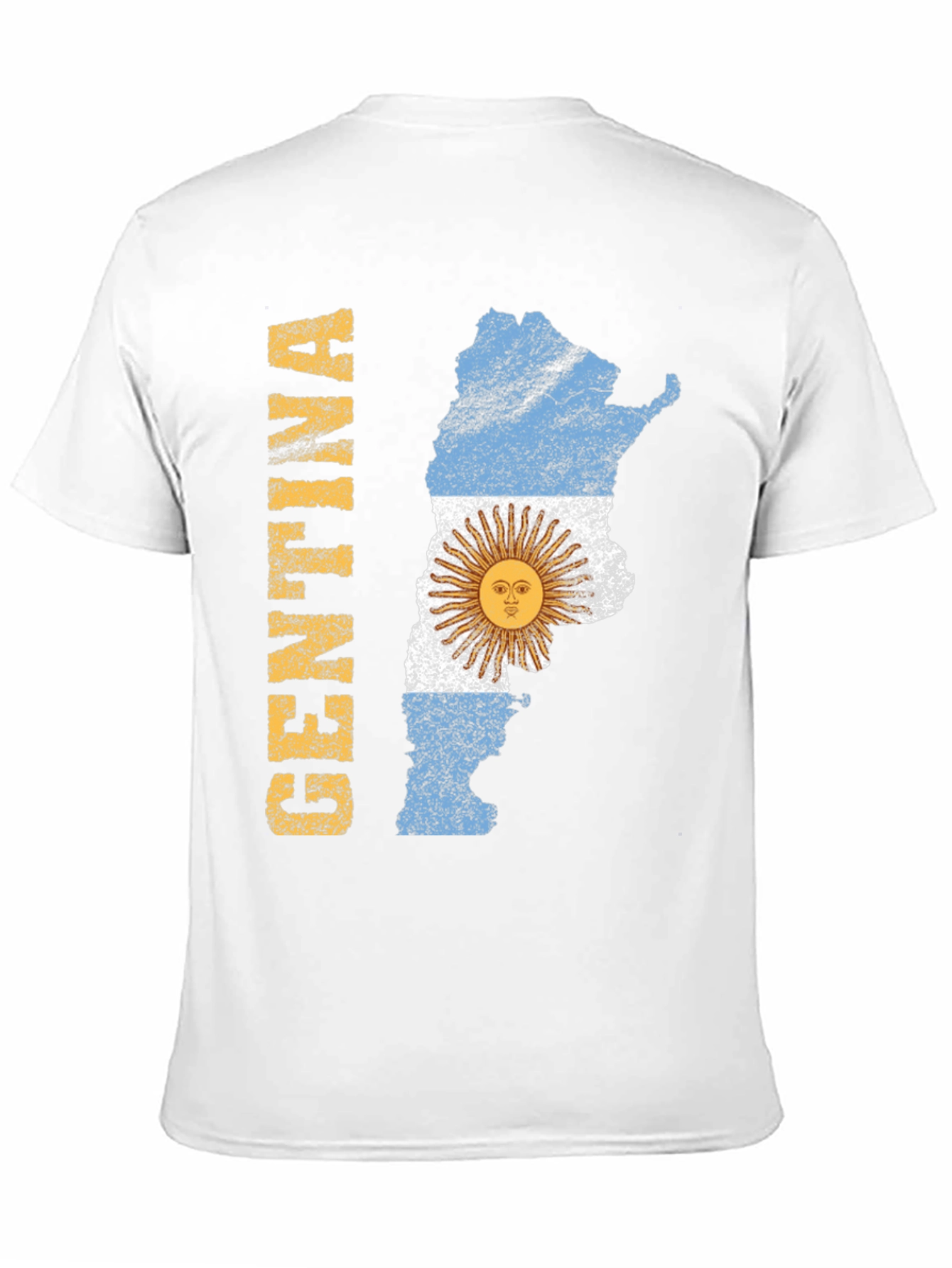 Argentina Flag Map Graphic T-Shirt