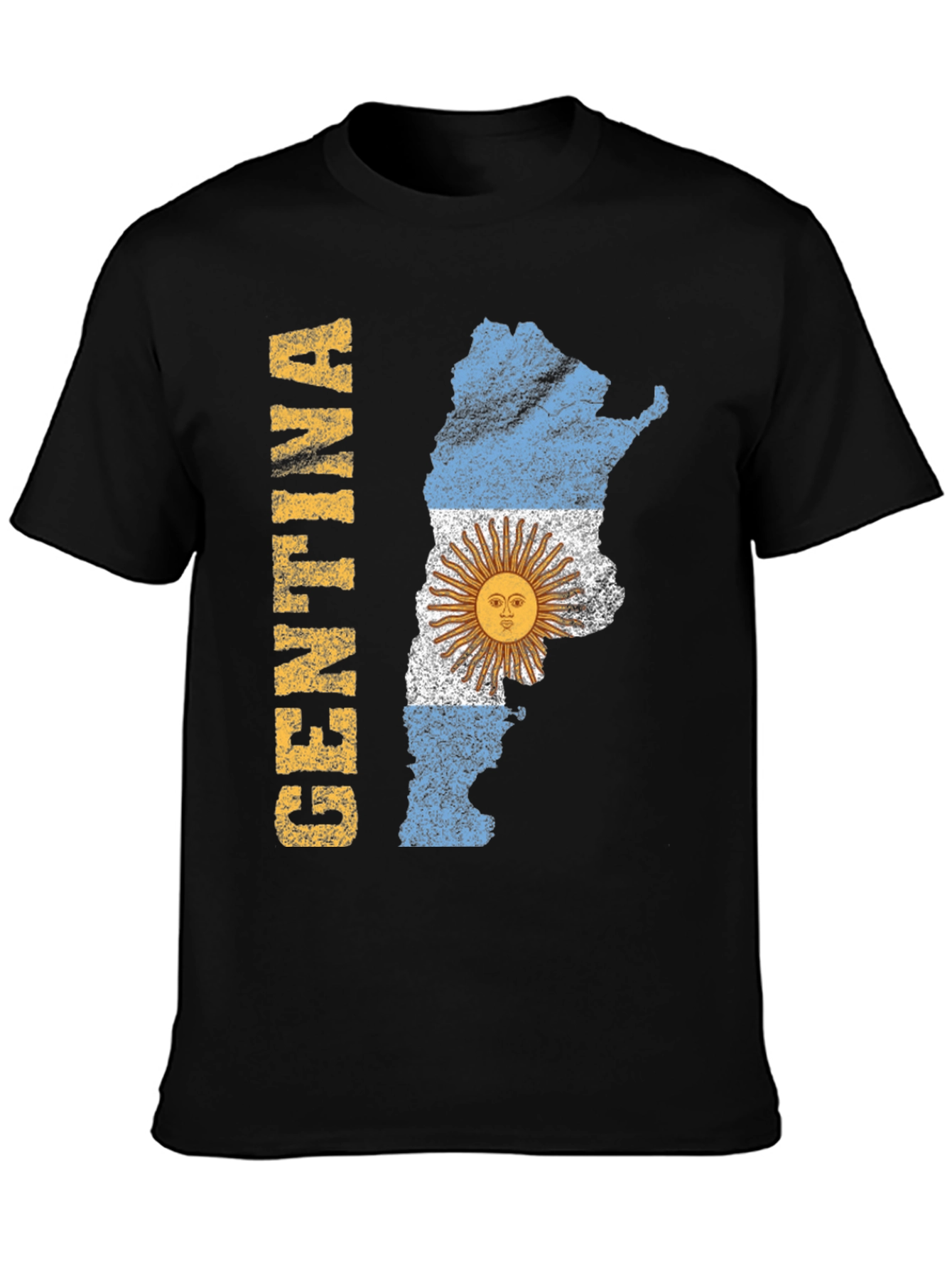 Argentina Flag Map Graphic T-Shirt