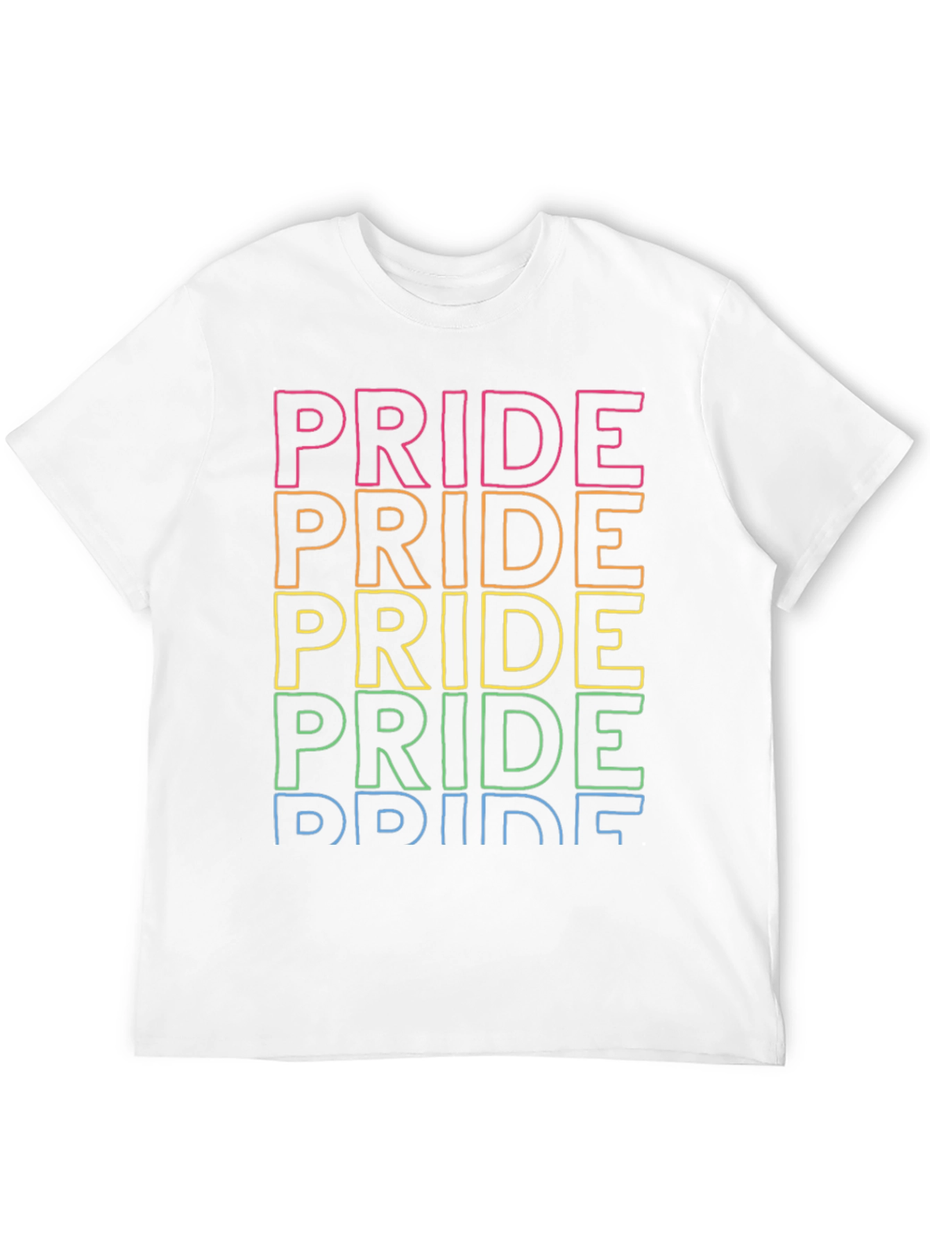 Pride Rainbow Text Graphic Tee - Black