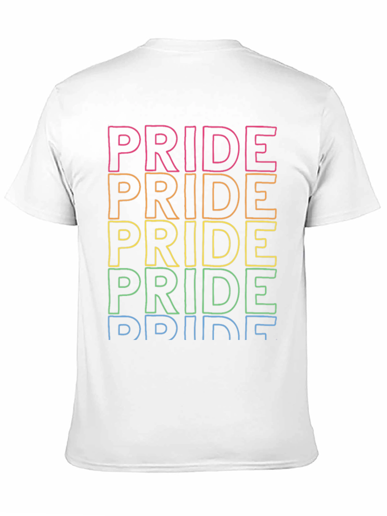 Pride Rainbow Text Graphic Tee - Black
