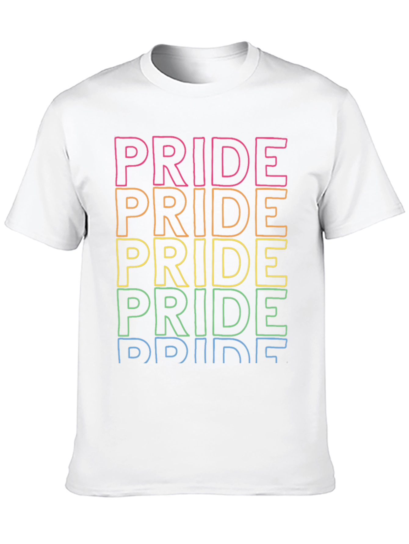 Pride Rainbow Text Graphic Tee - Black