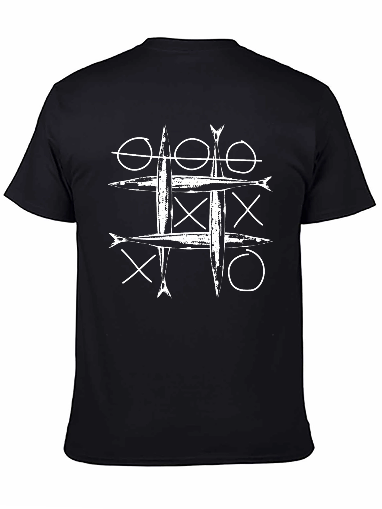 Cool Fish Tic-Tac-Toe Graphic T-Shirt