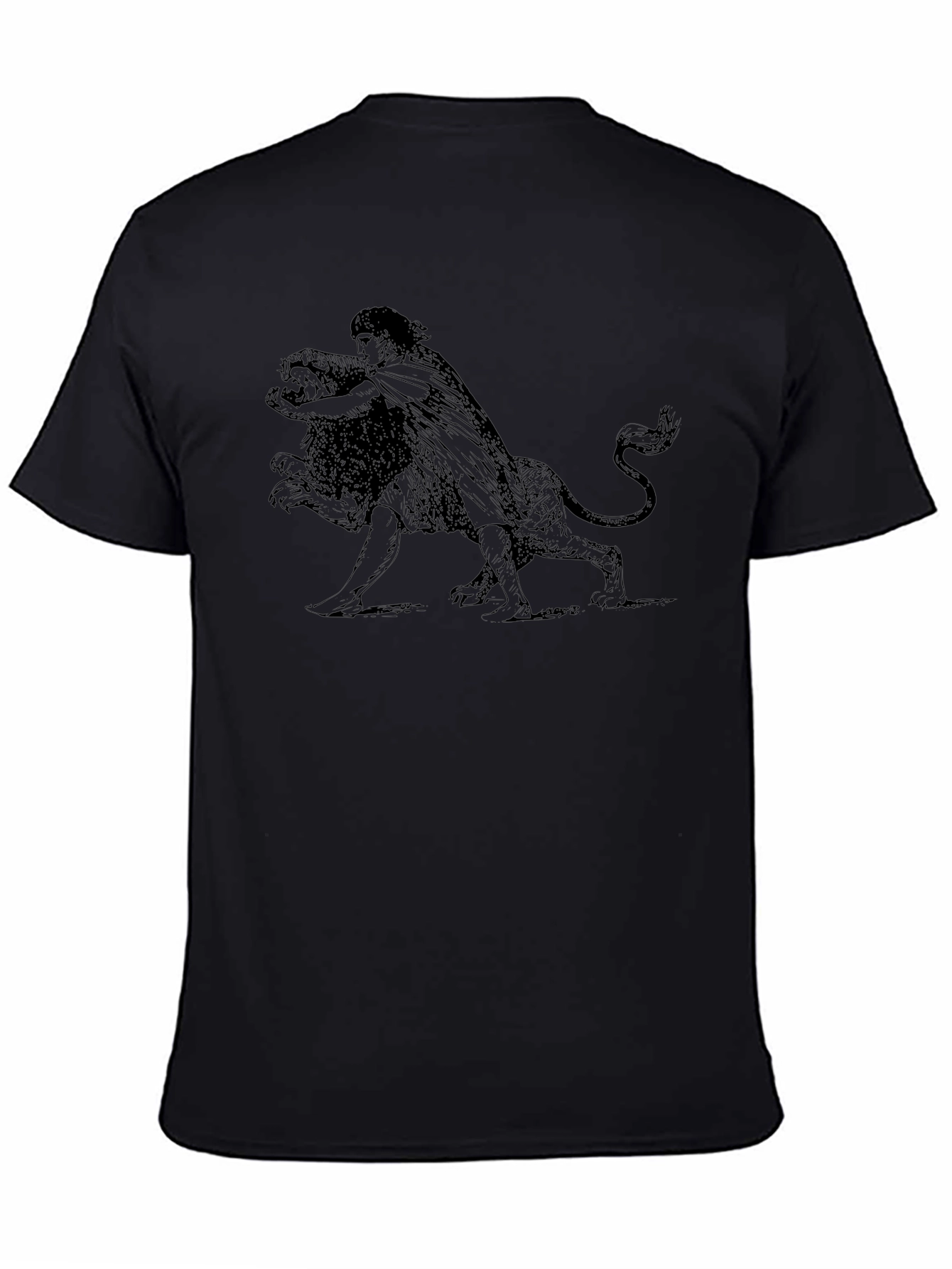 Man Versus Lion Graphic Tee