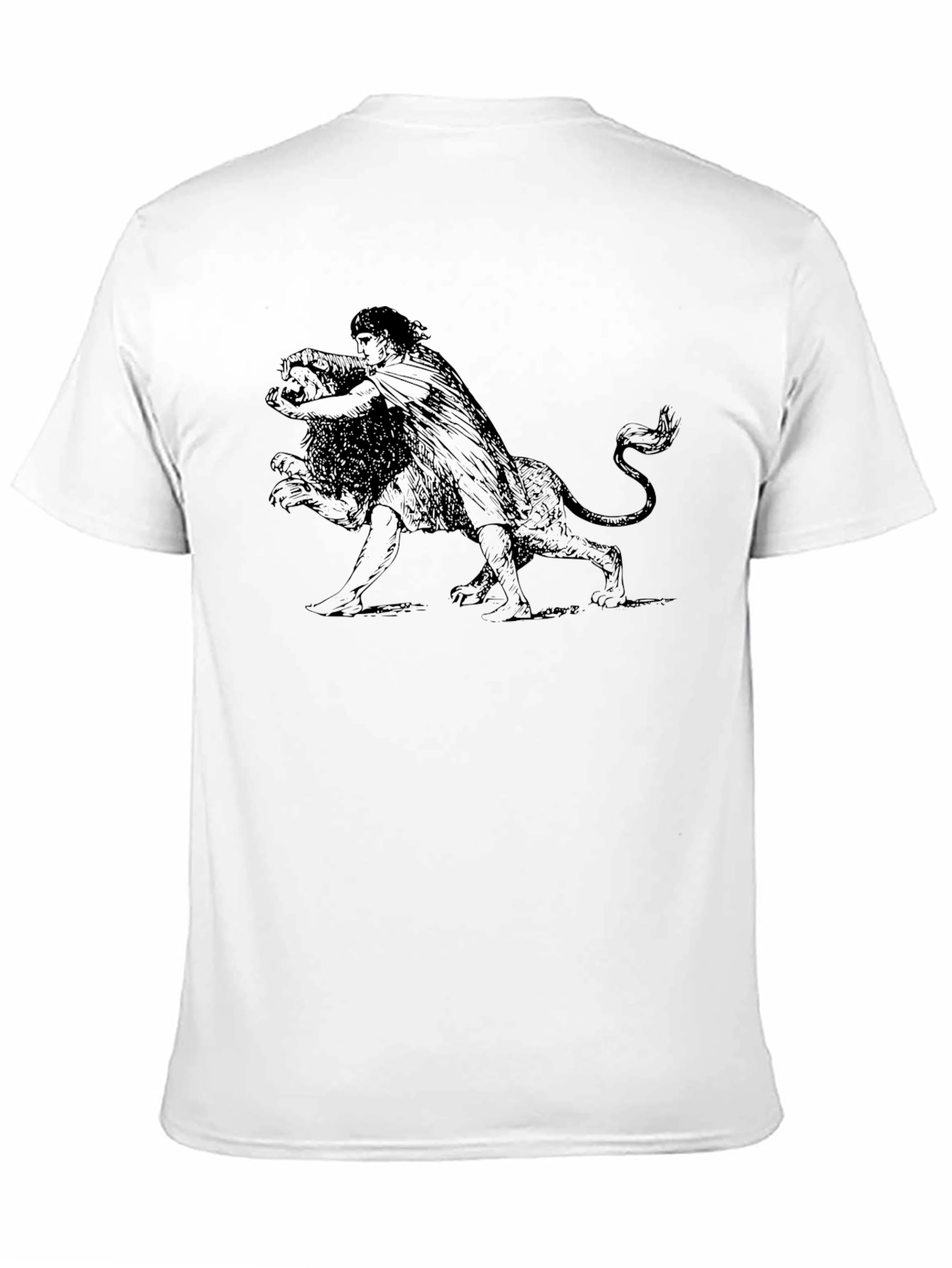 Man Versus Lion Graphic Tee