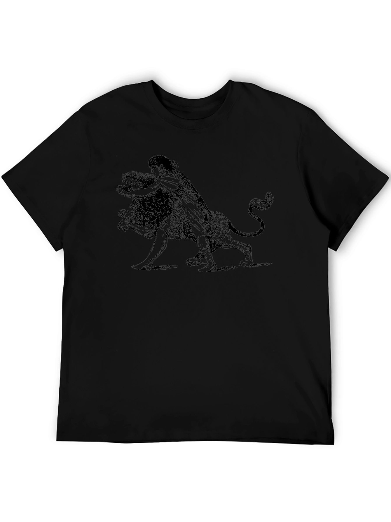 Man Versus Lion Graphic Tee