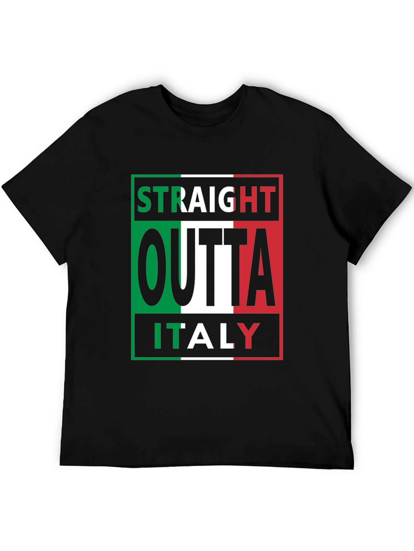 Straight Outta Italy Black T-Shirt