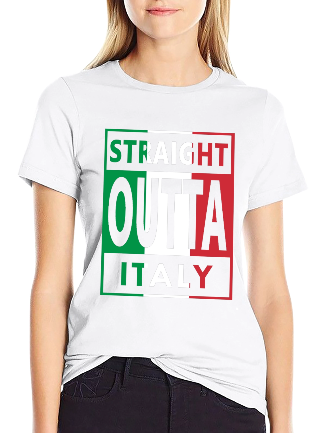 Straight Outta Italy Black T-Shirt