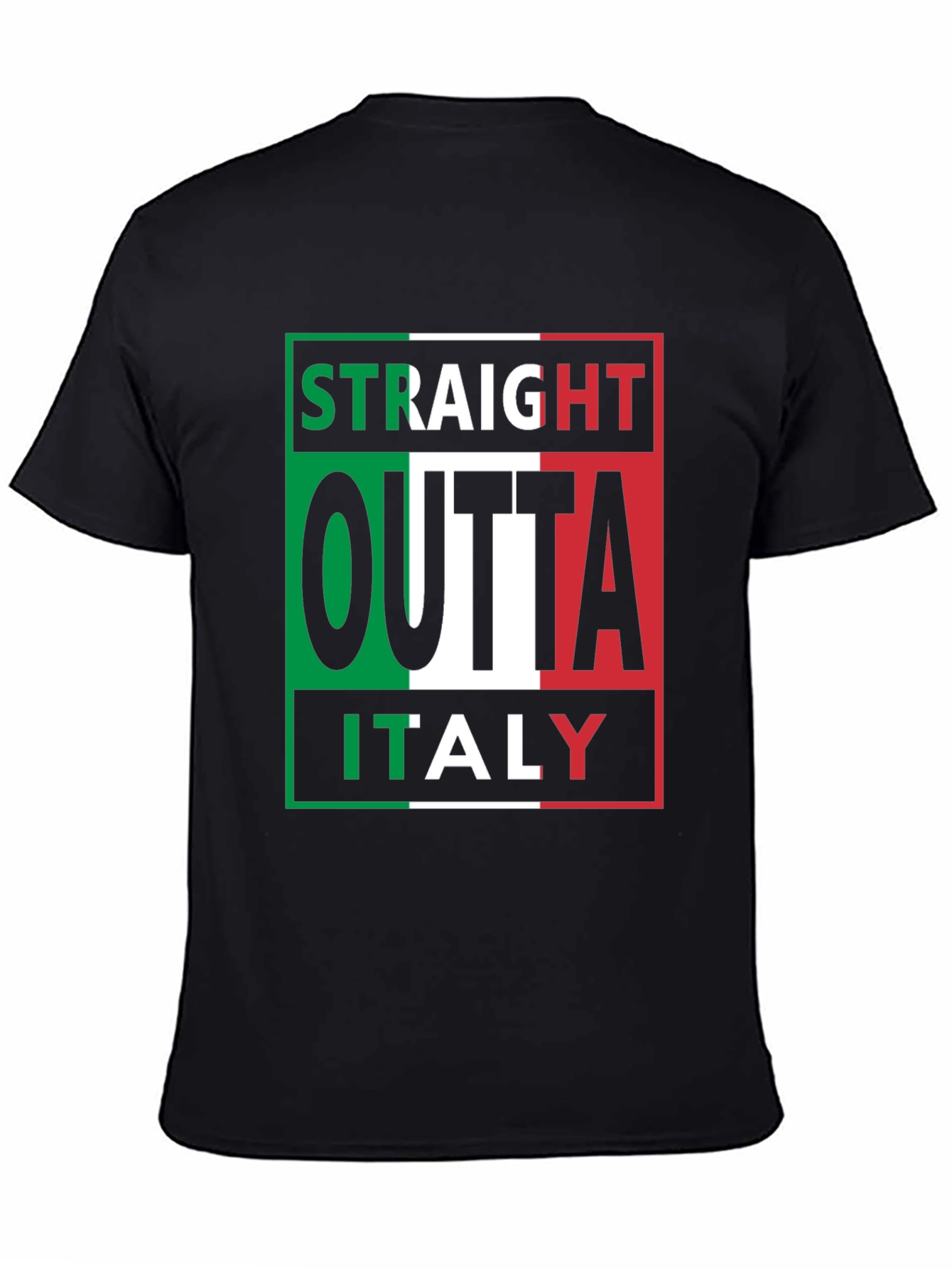 Straight Outta Italy Black T-Shirt