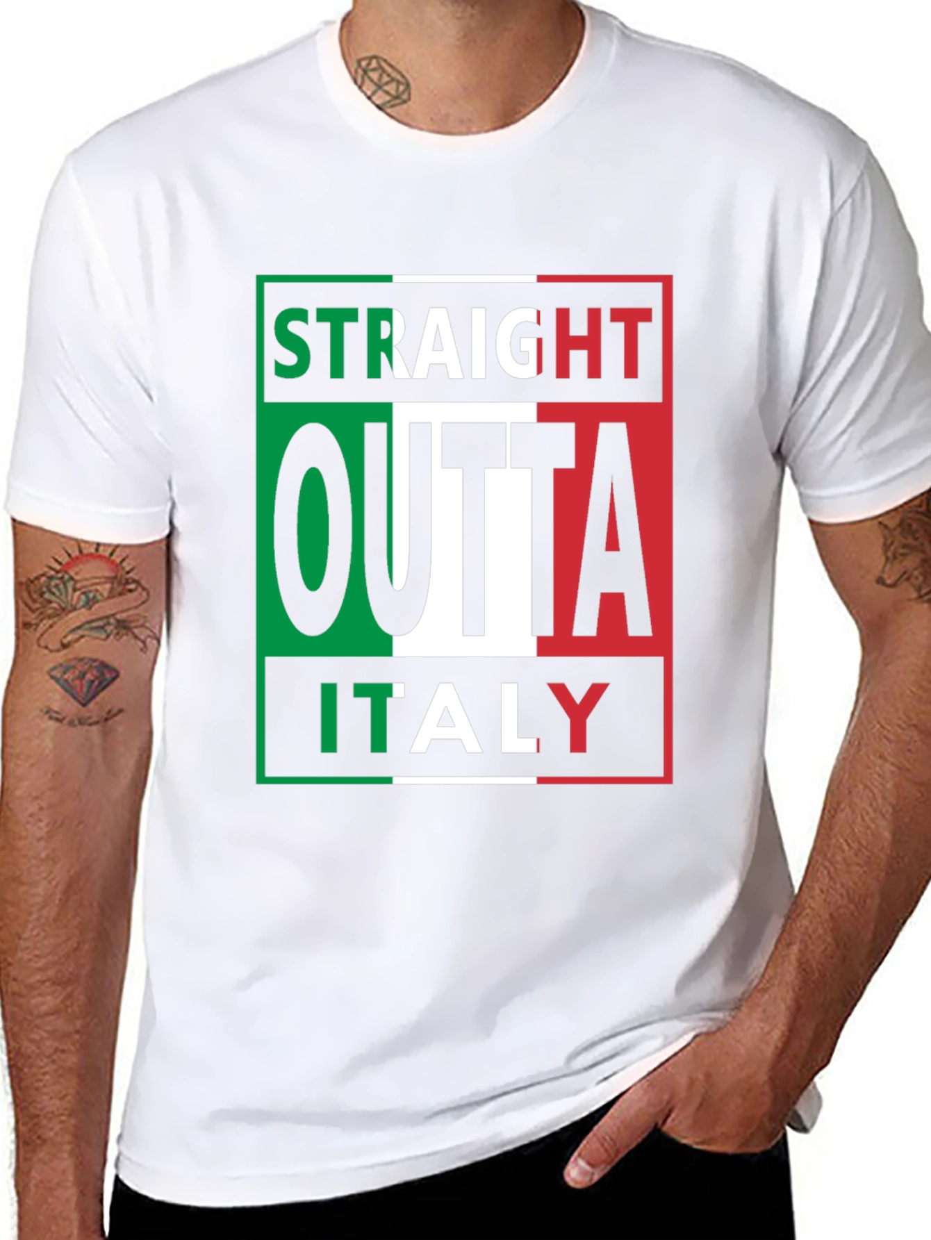 Straight Outta Italy Black T-Shirt
