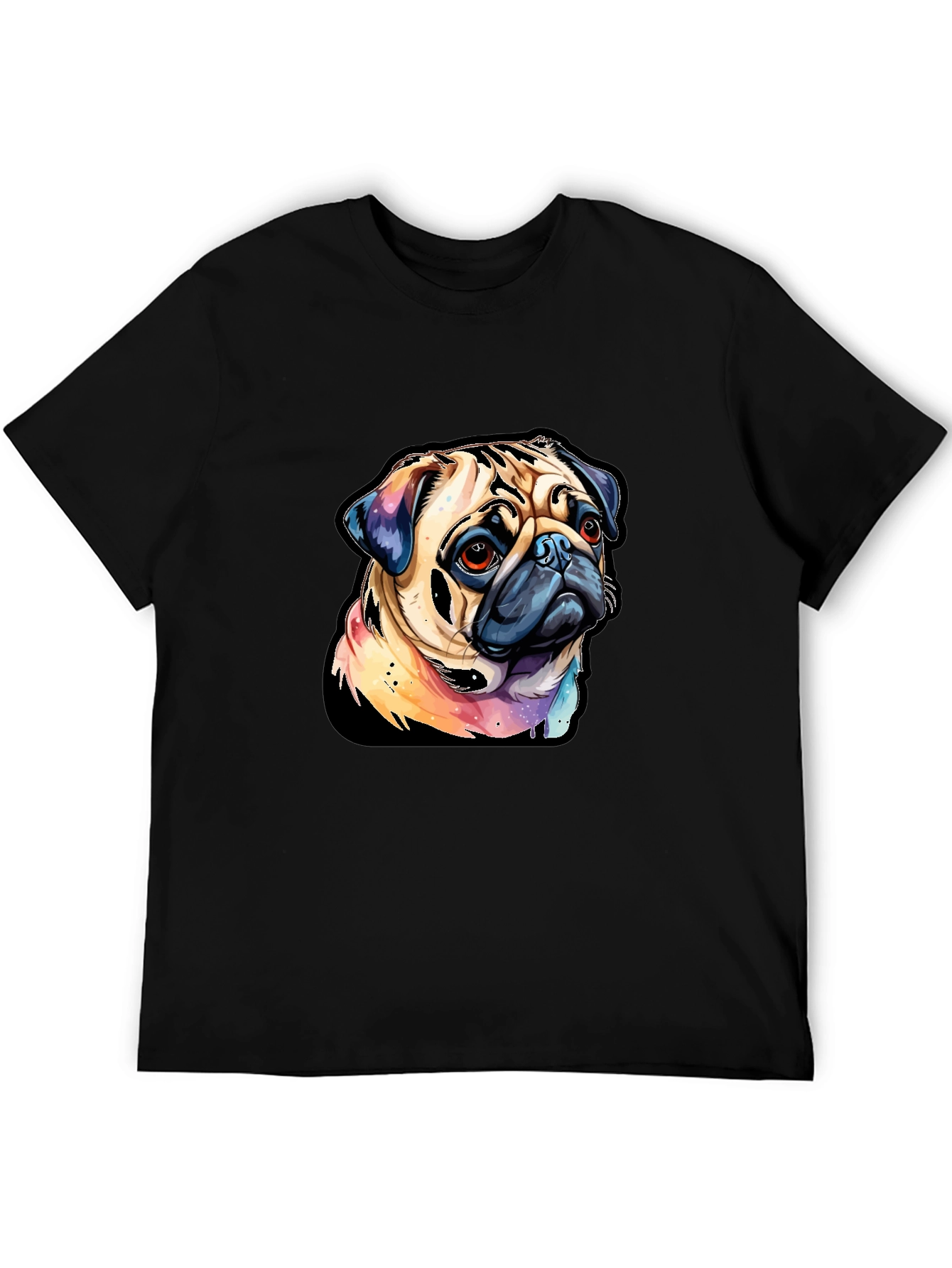 Pug Graphic Black T-Shirt