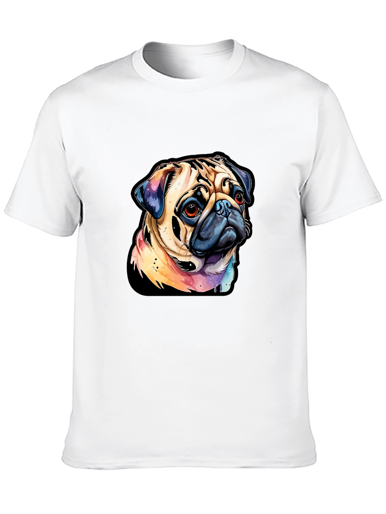 Pug Graphic Black T-Shirt