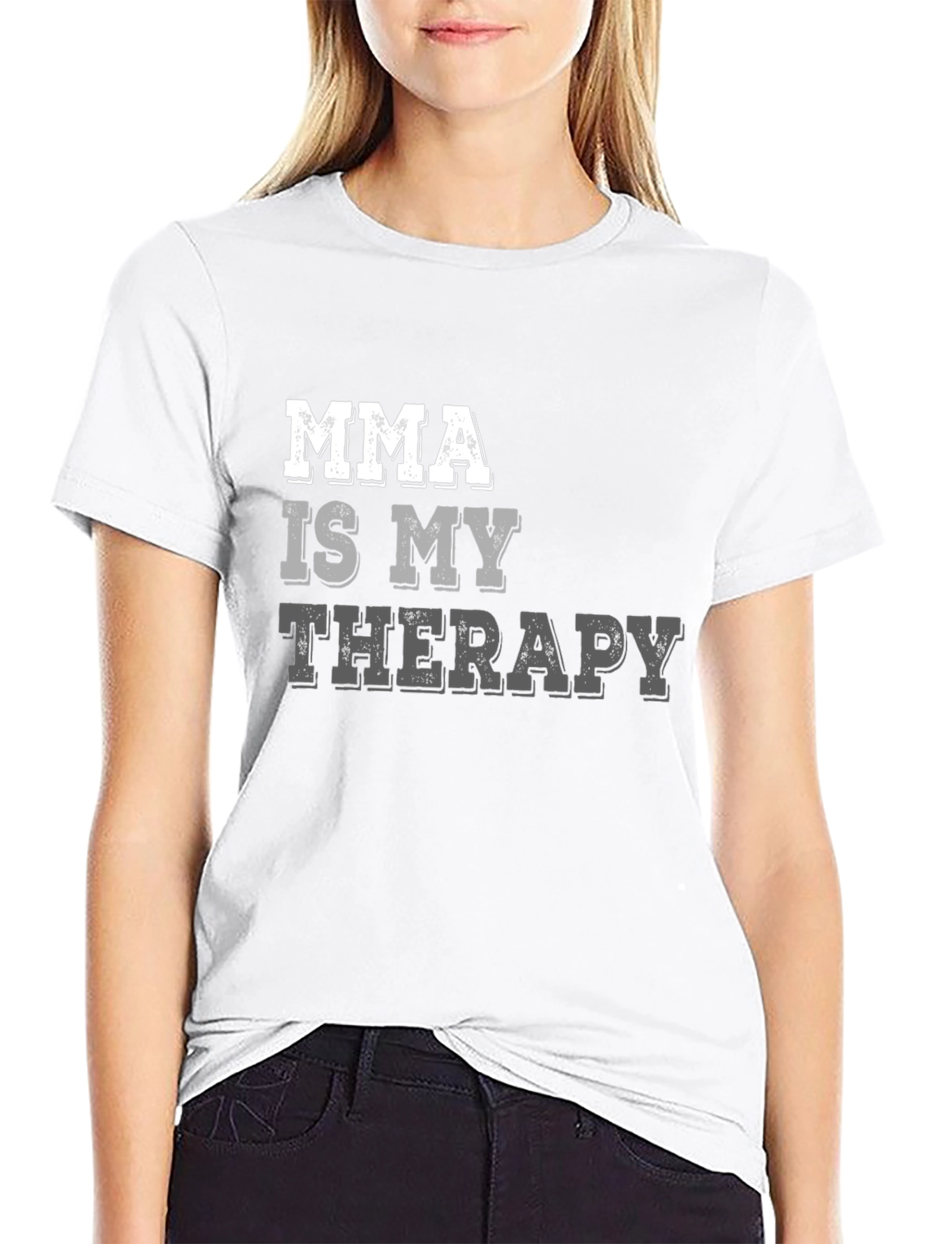 MMA is My Therapy Black T-Shirt