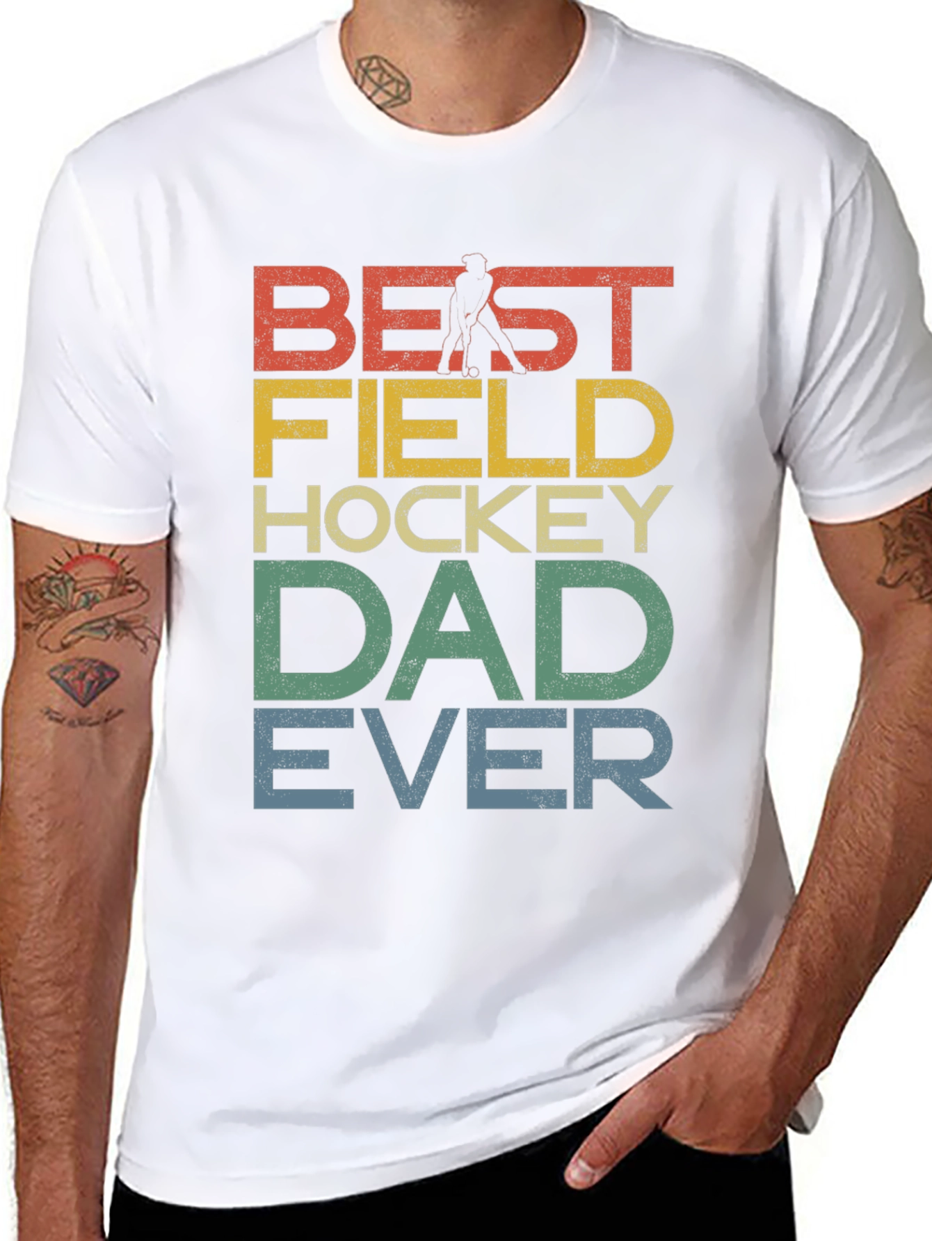 Best Field Hockey Dad Ever Graphic T-Shirt