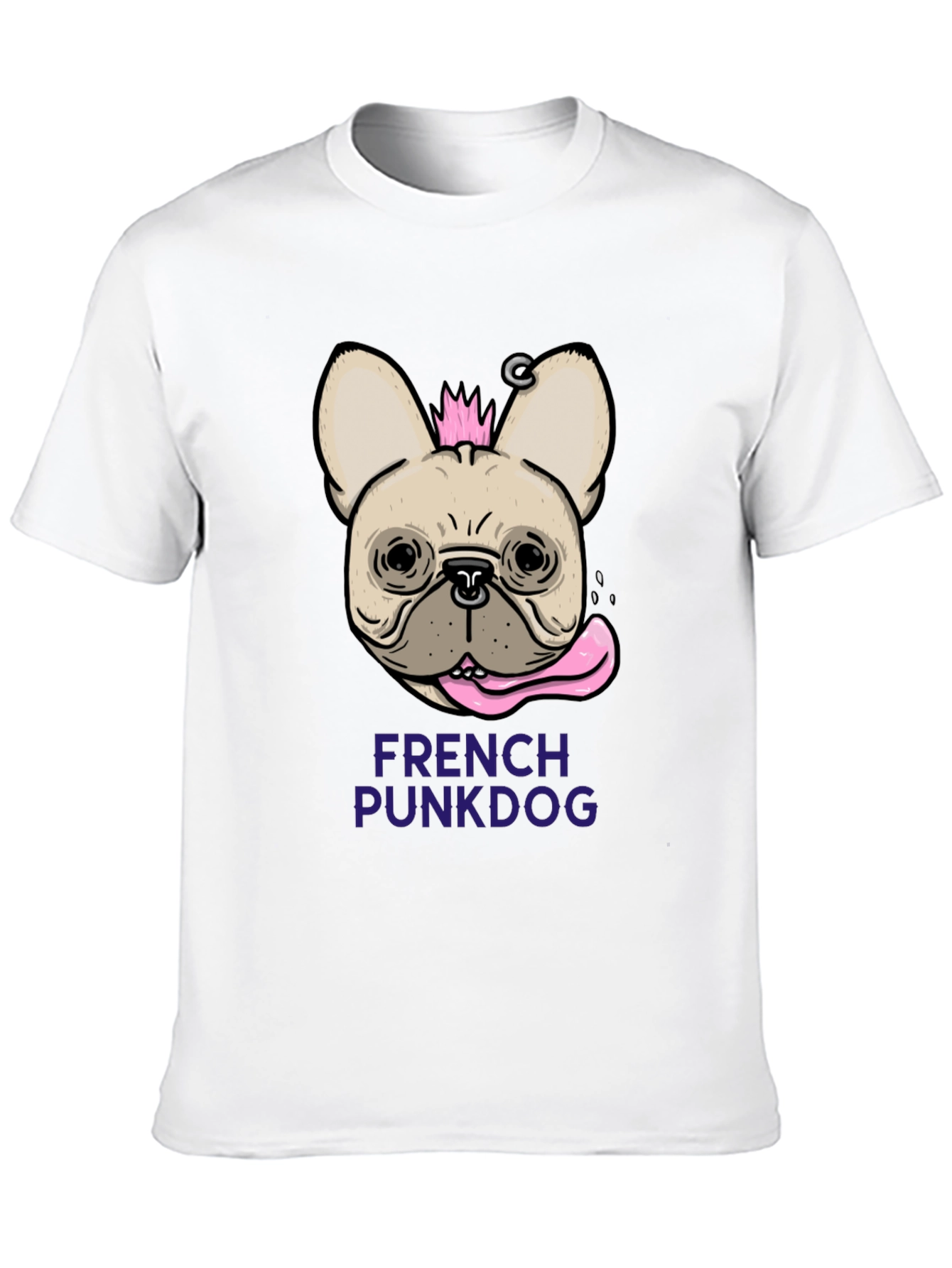 French Punk Dog T-Shirt - Unique Graphic Tee