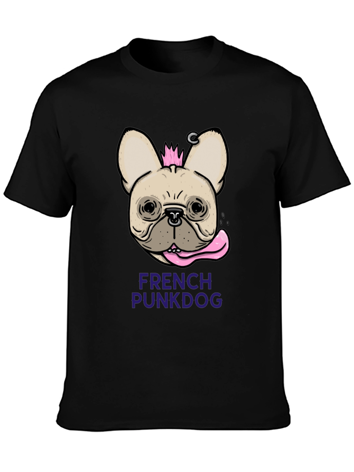 French Punk Dog T-Shirt - Unique Graphic Tee