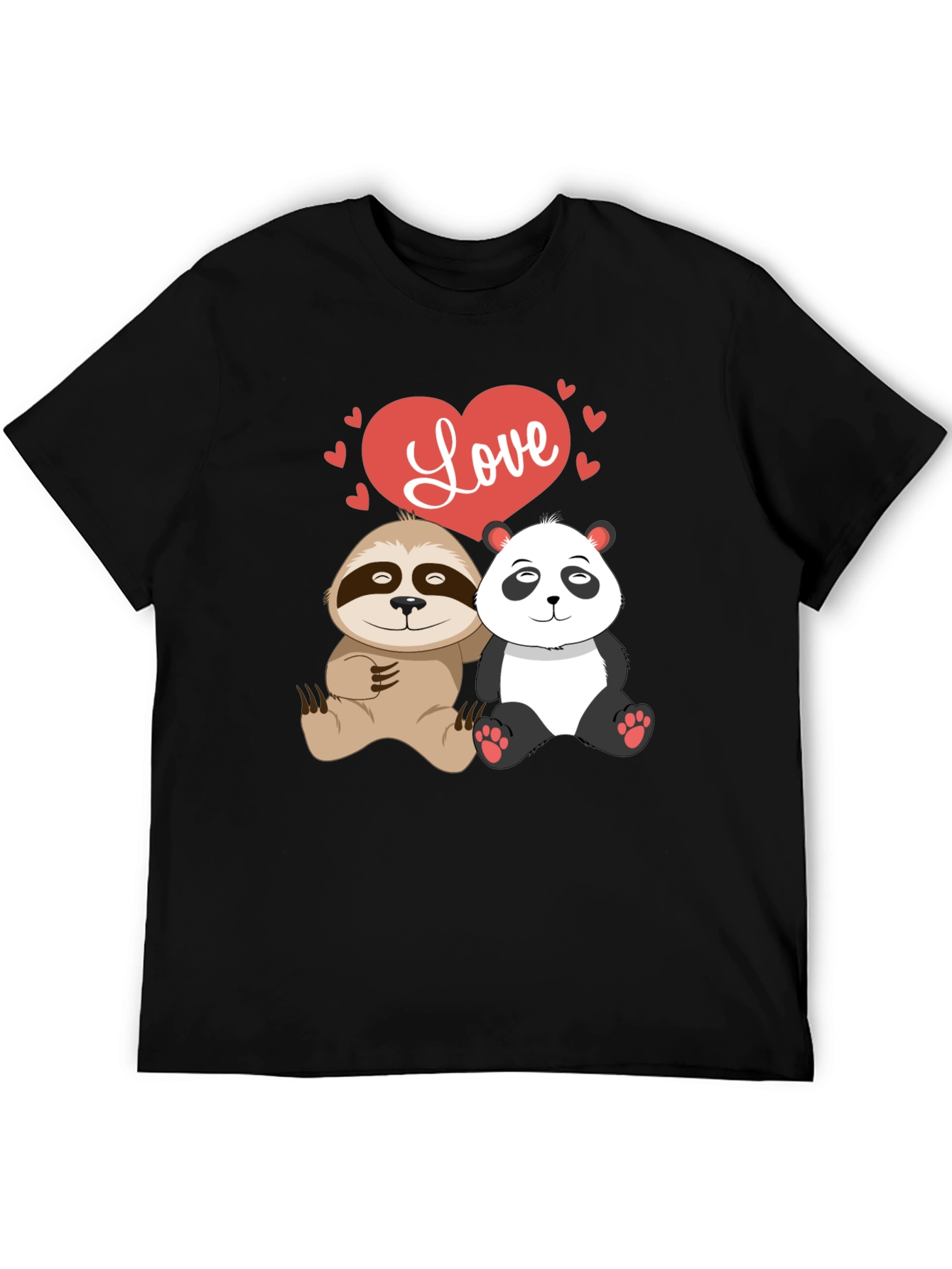 Love Sloth & Panda Graphic T-Shirt