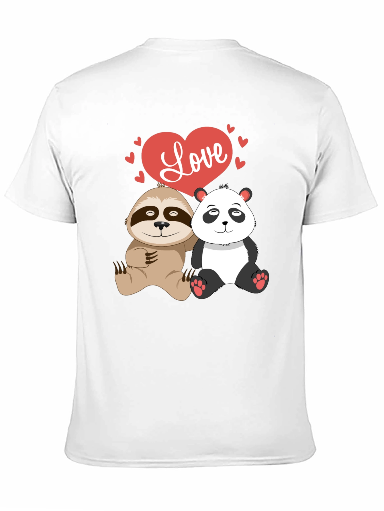Love Sloth & Panda Graphic T-Shirt