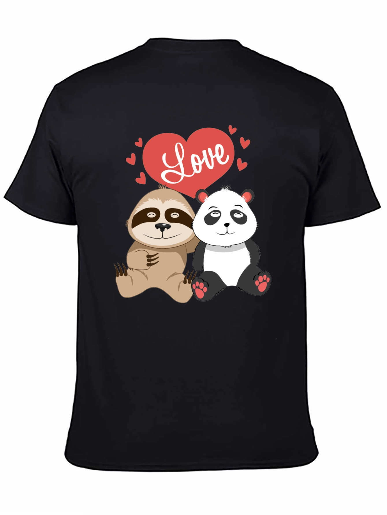 Love Sloth & Panda Graphic T-Shirt