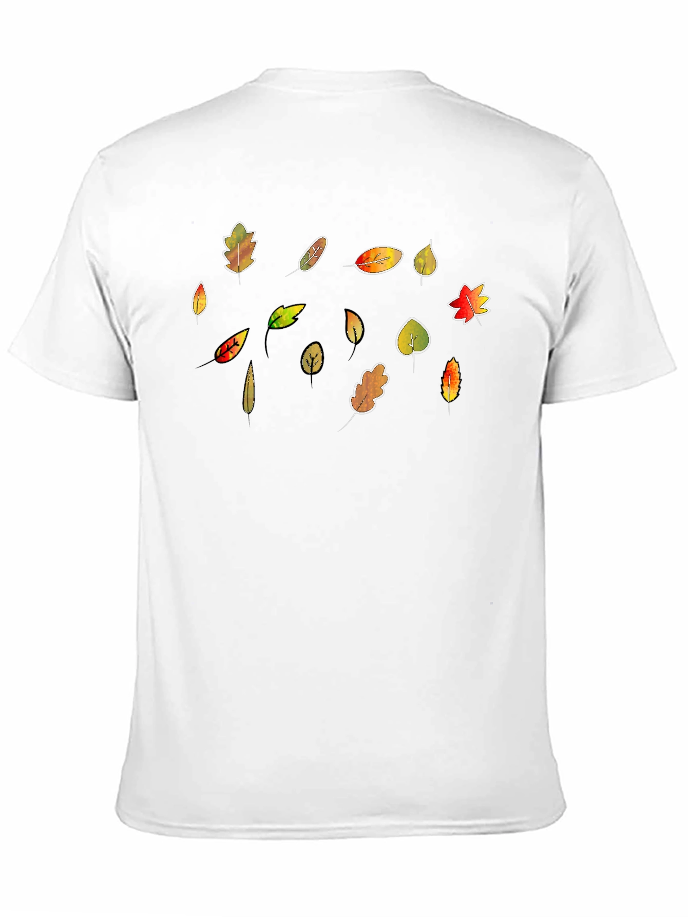 Autumn Leaves T-Shirt - Black Cotton Tee