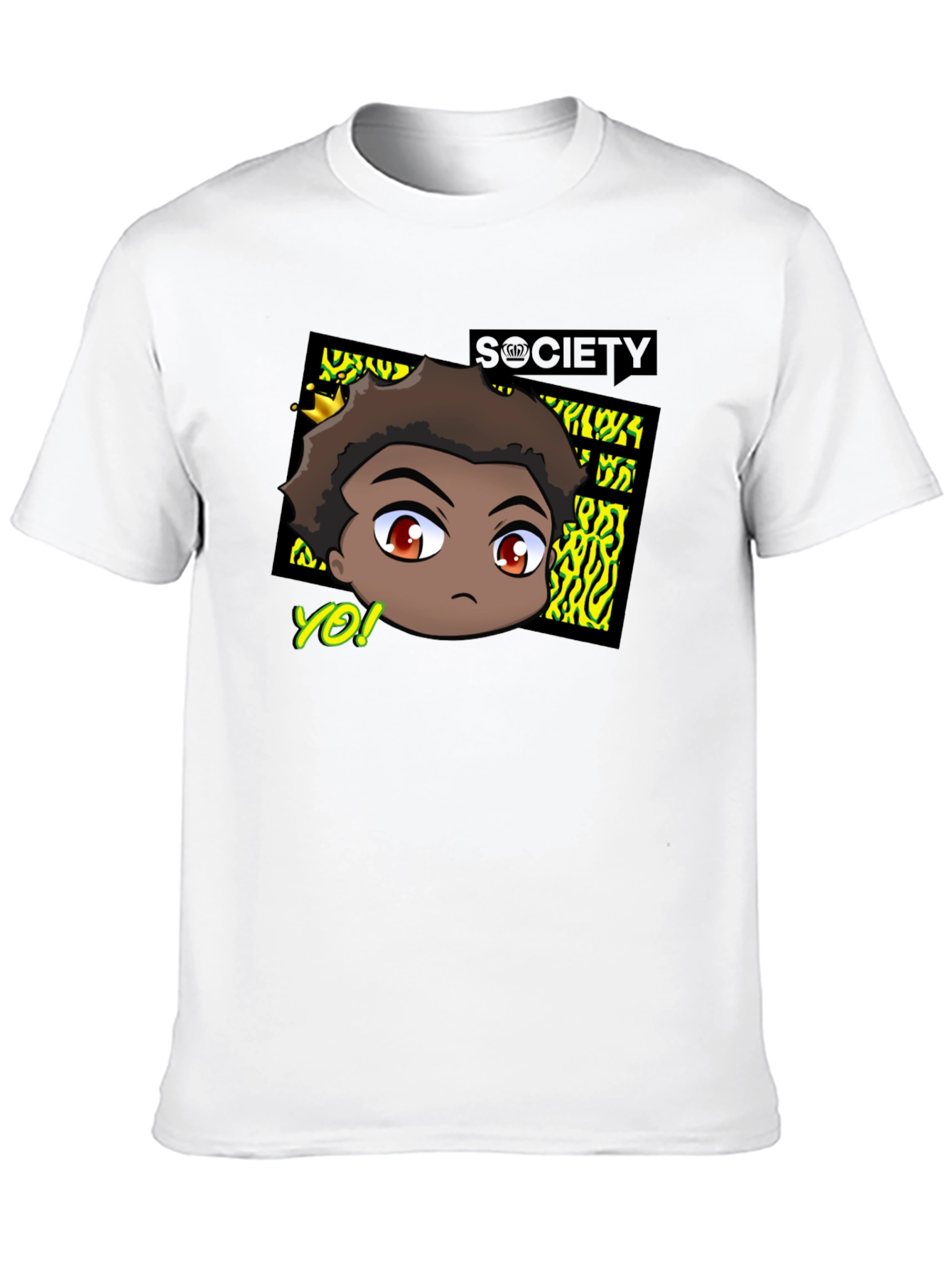 Trendy Anime Graphic Tee - Black