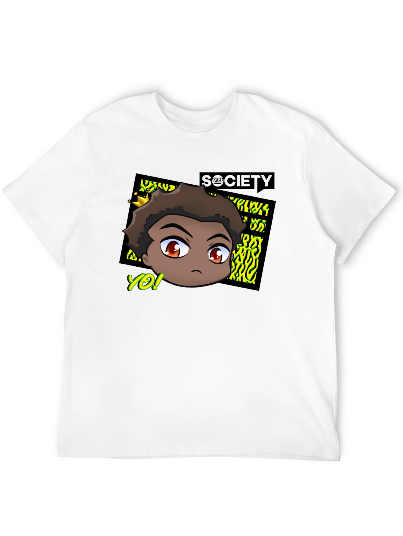 Trendy Anime Graphic Tee - Black