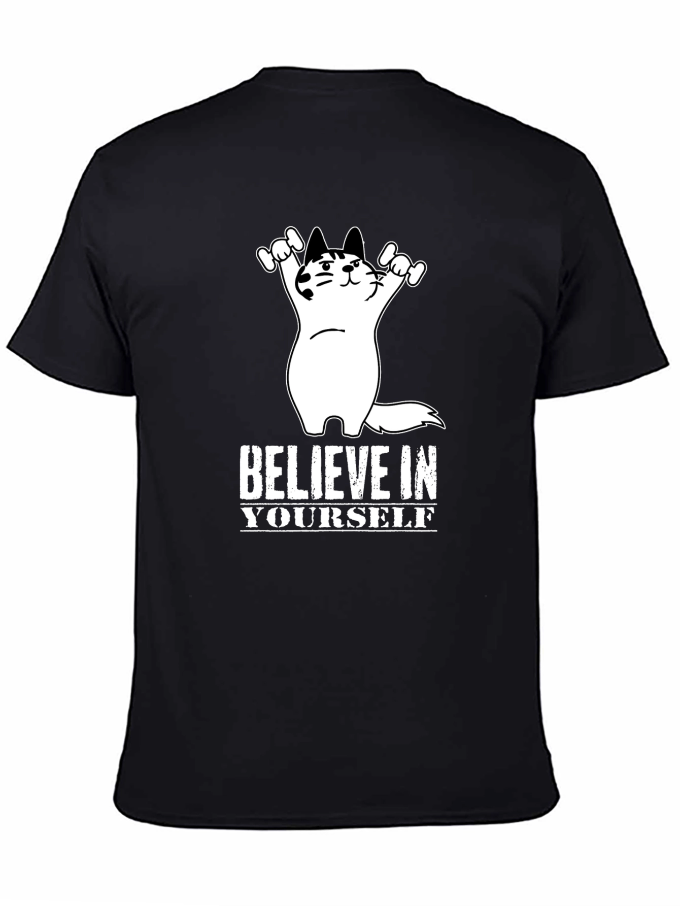 Believe In Yourself Cat T-Shirt - Motivational Tee