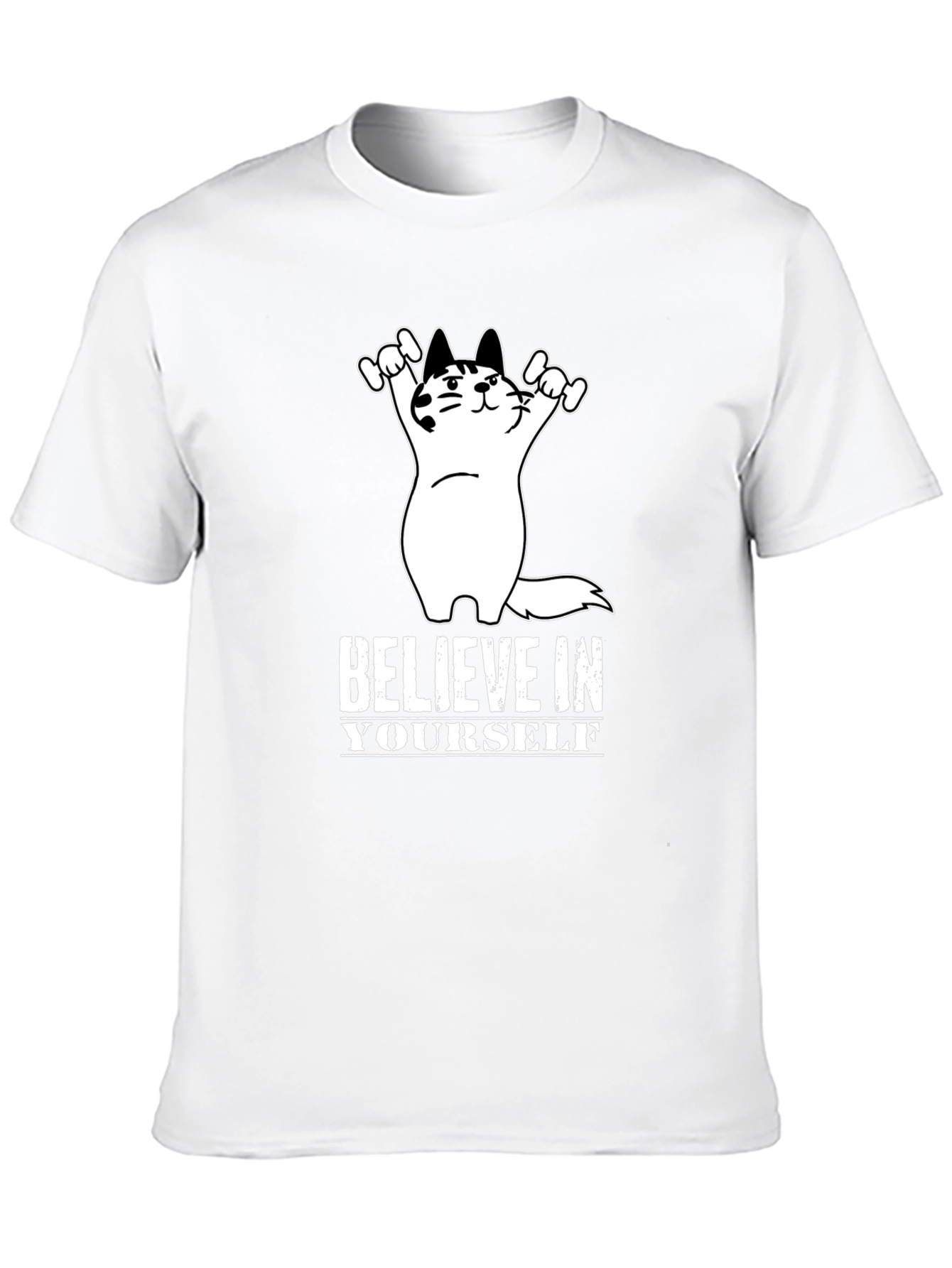 Believe In Yourself Cat T-Shirt - Motivational Tee