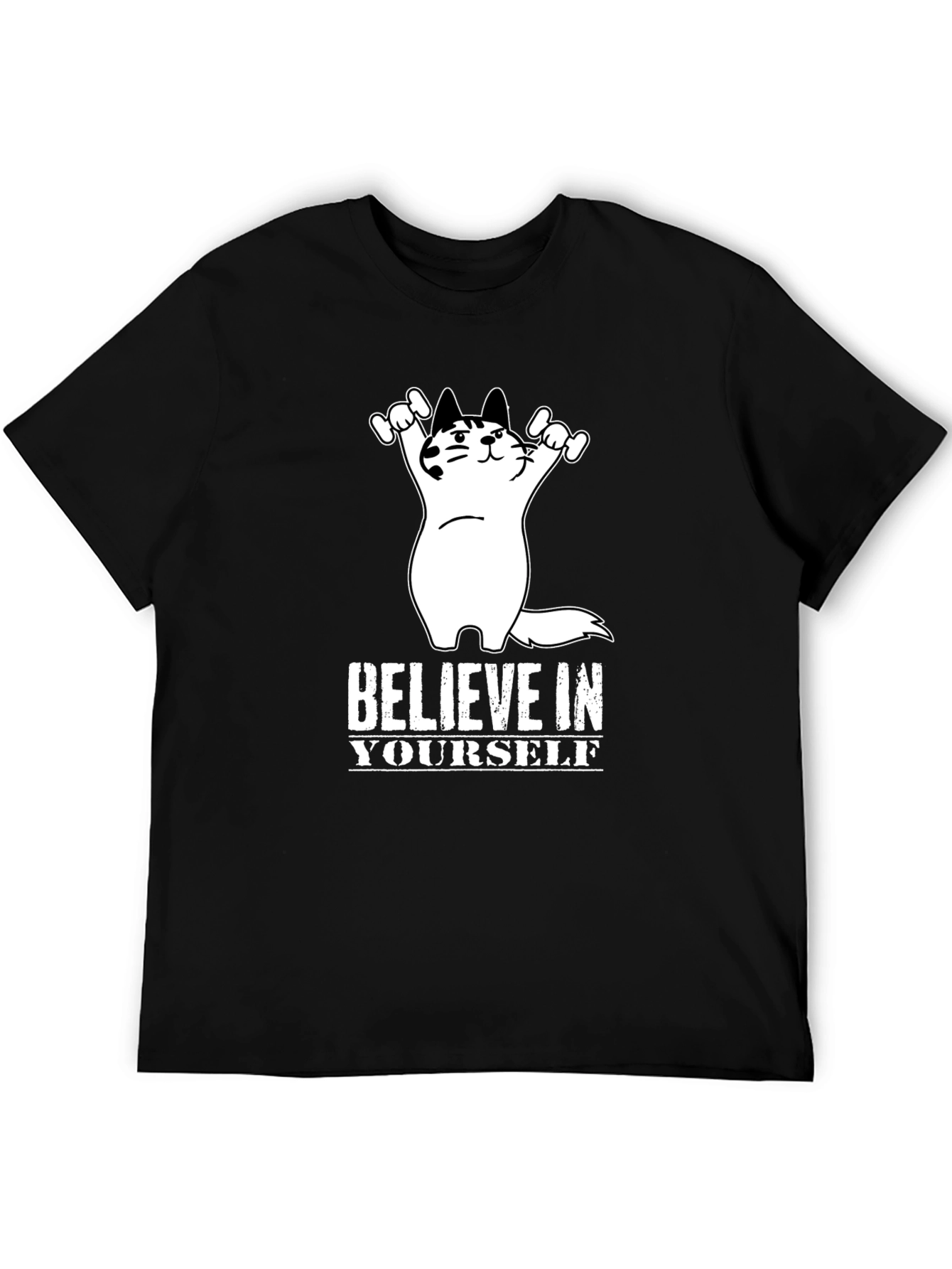 Believe In Yourself Cat T-Shirt - Motivational Tee