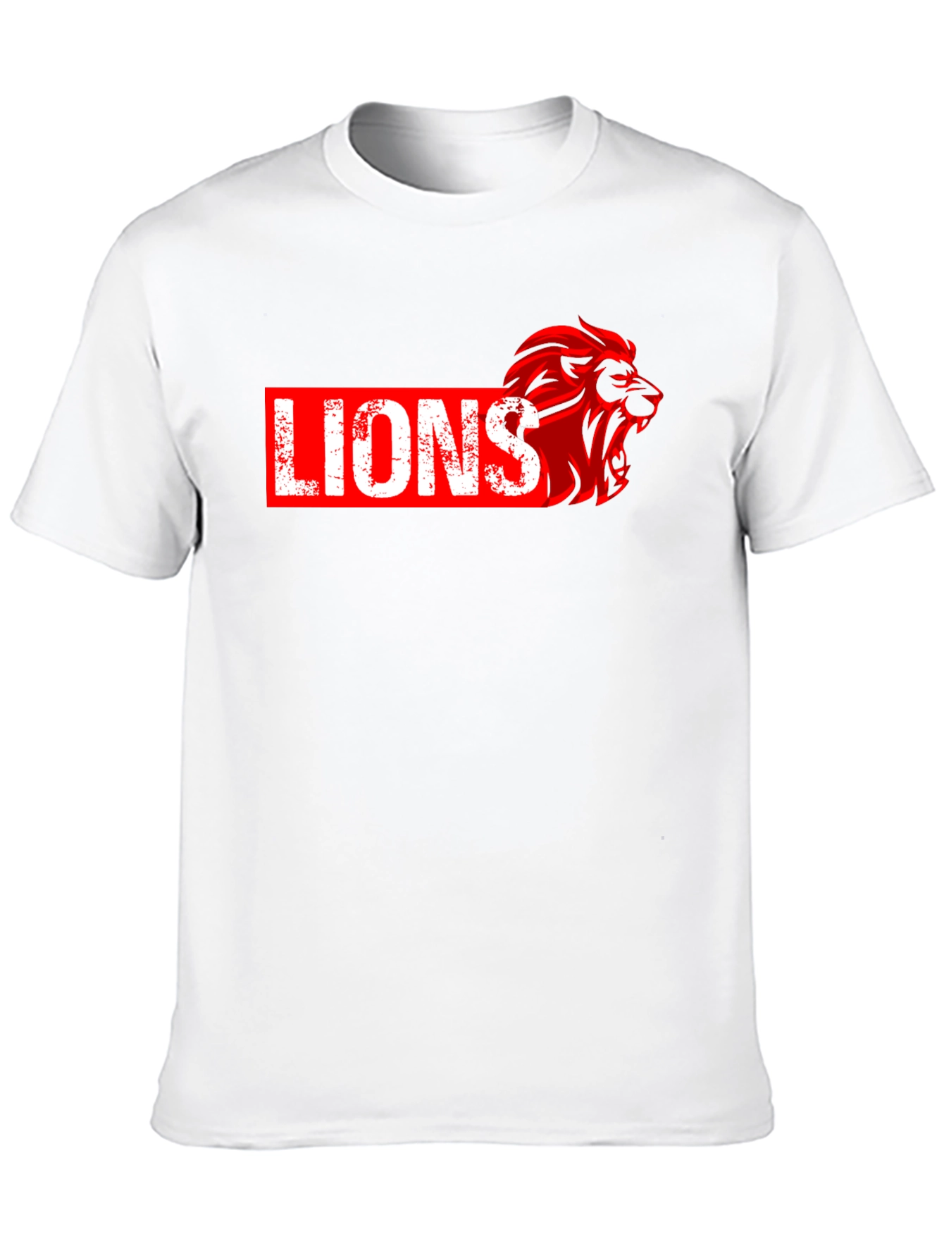 Lions Graphic Print Black T-Shirt