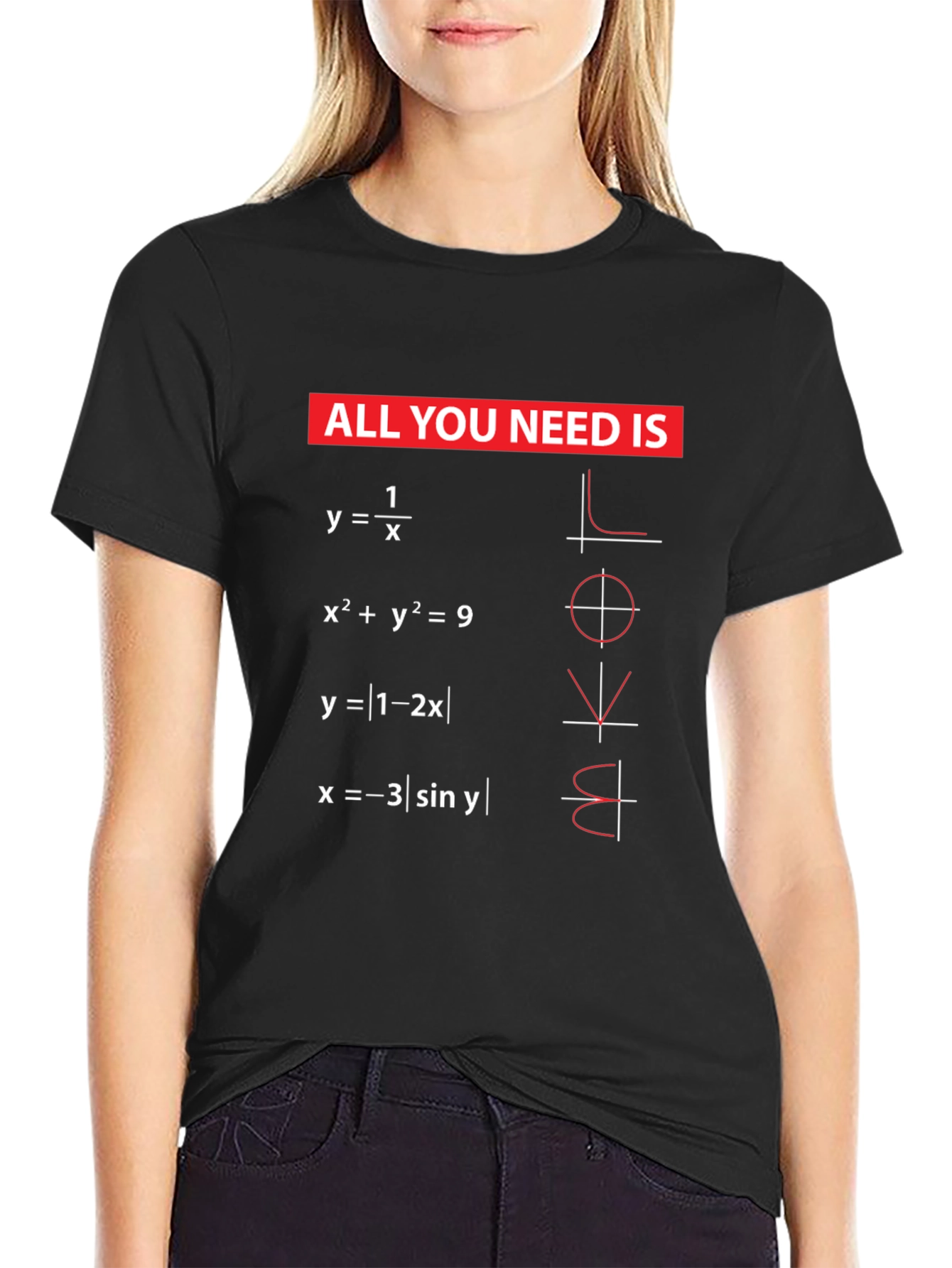Math Equations LOVE Graphic T-Shirt - Nerdy & Cool