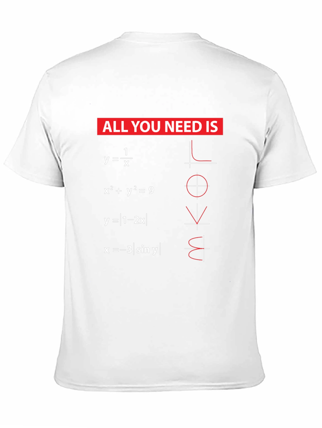 Math Equations LOVE Graphic T-Shirt - Nerdy & Cool