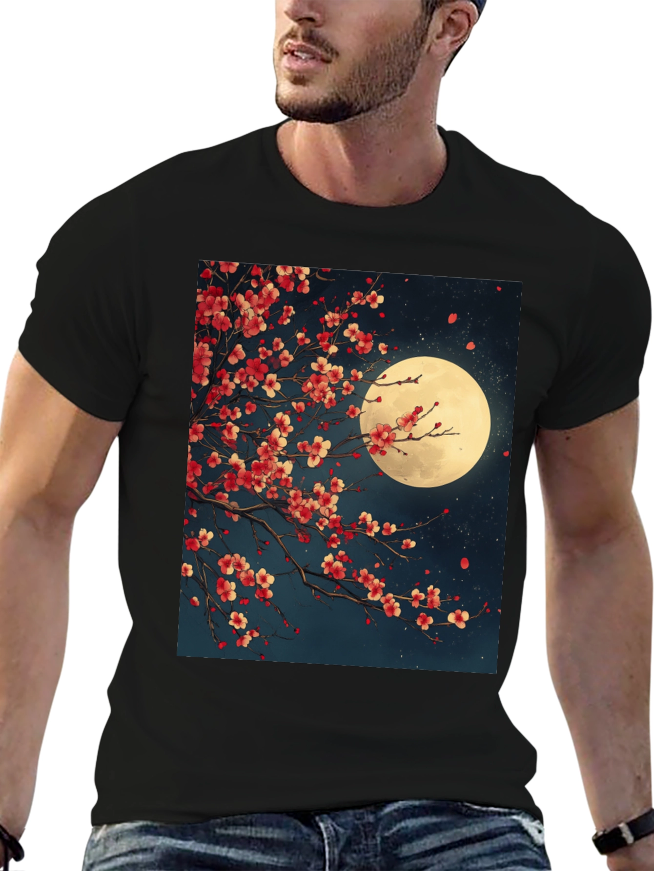 Cherry Blossom Moon Graphic Tee