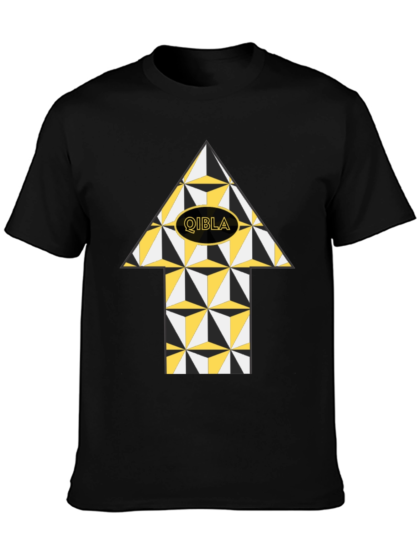 Qibla Direction Arrow T-Shirt - Stylish Islamic Design