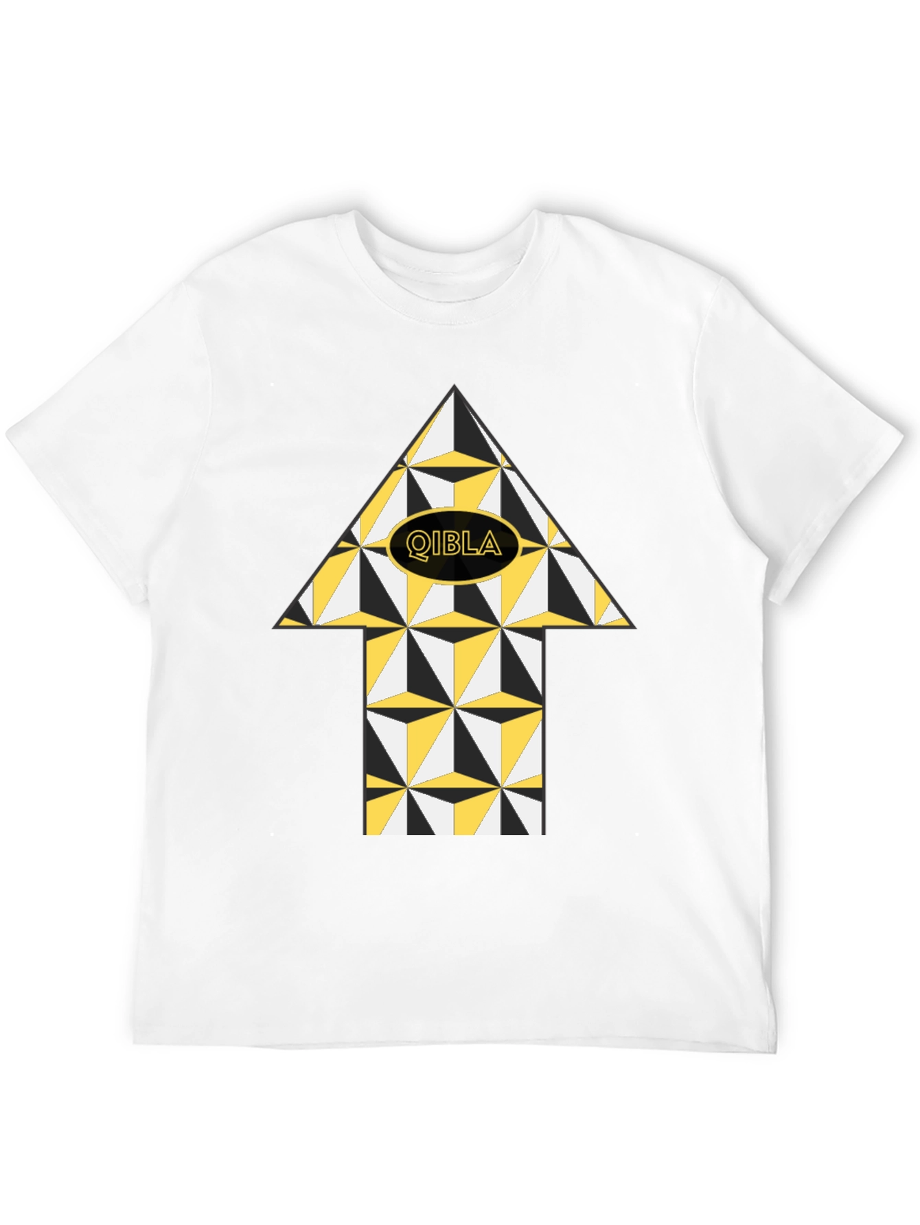 Qibla Direction Arrow T-Shirt - Stylish Islamic Design