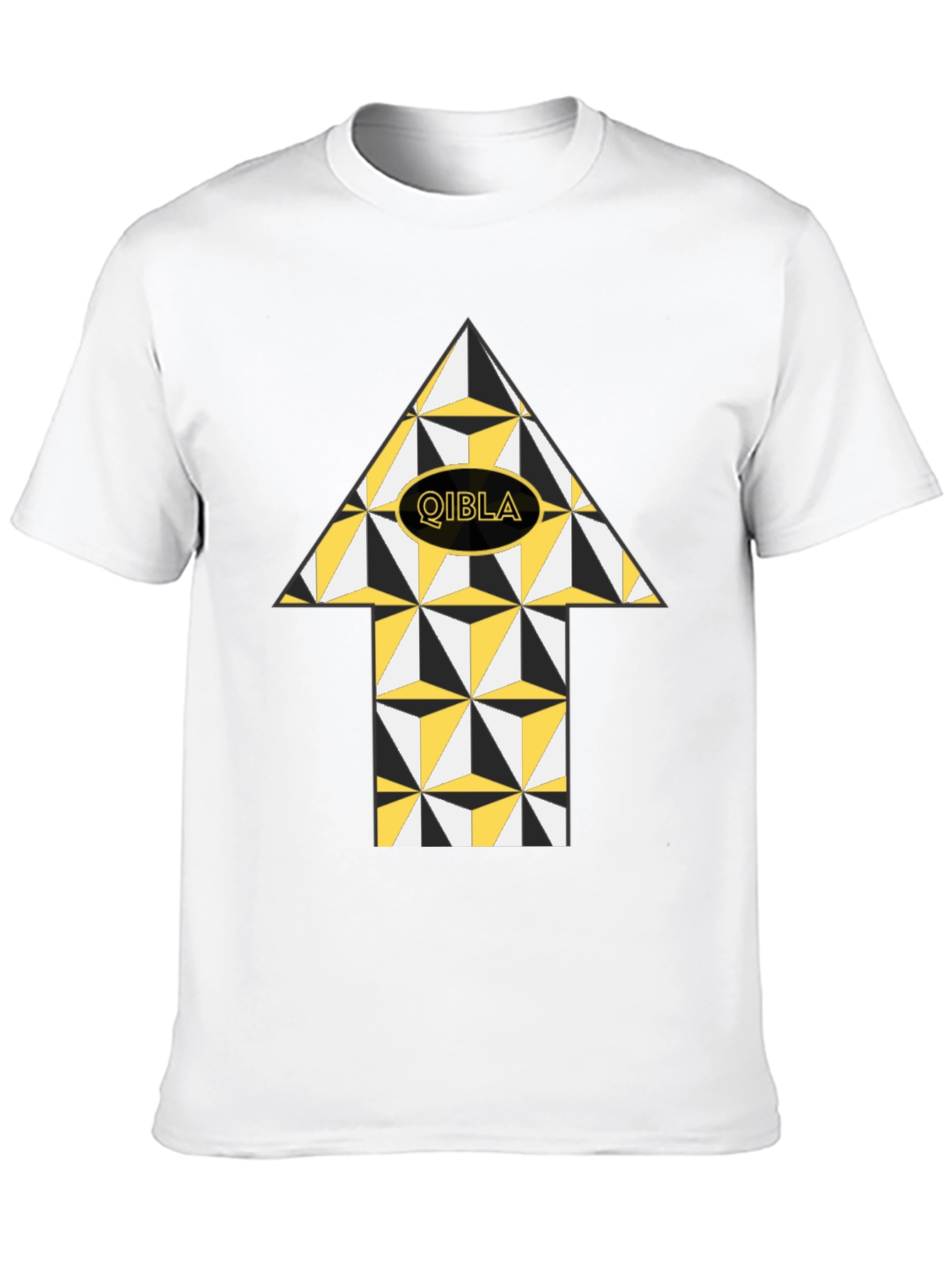 Qibla Direction Arrow T-Shirt - Stylish Islamic Design