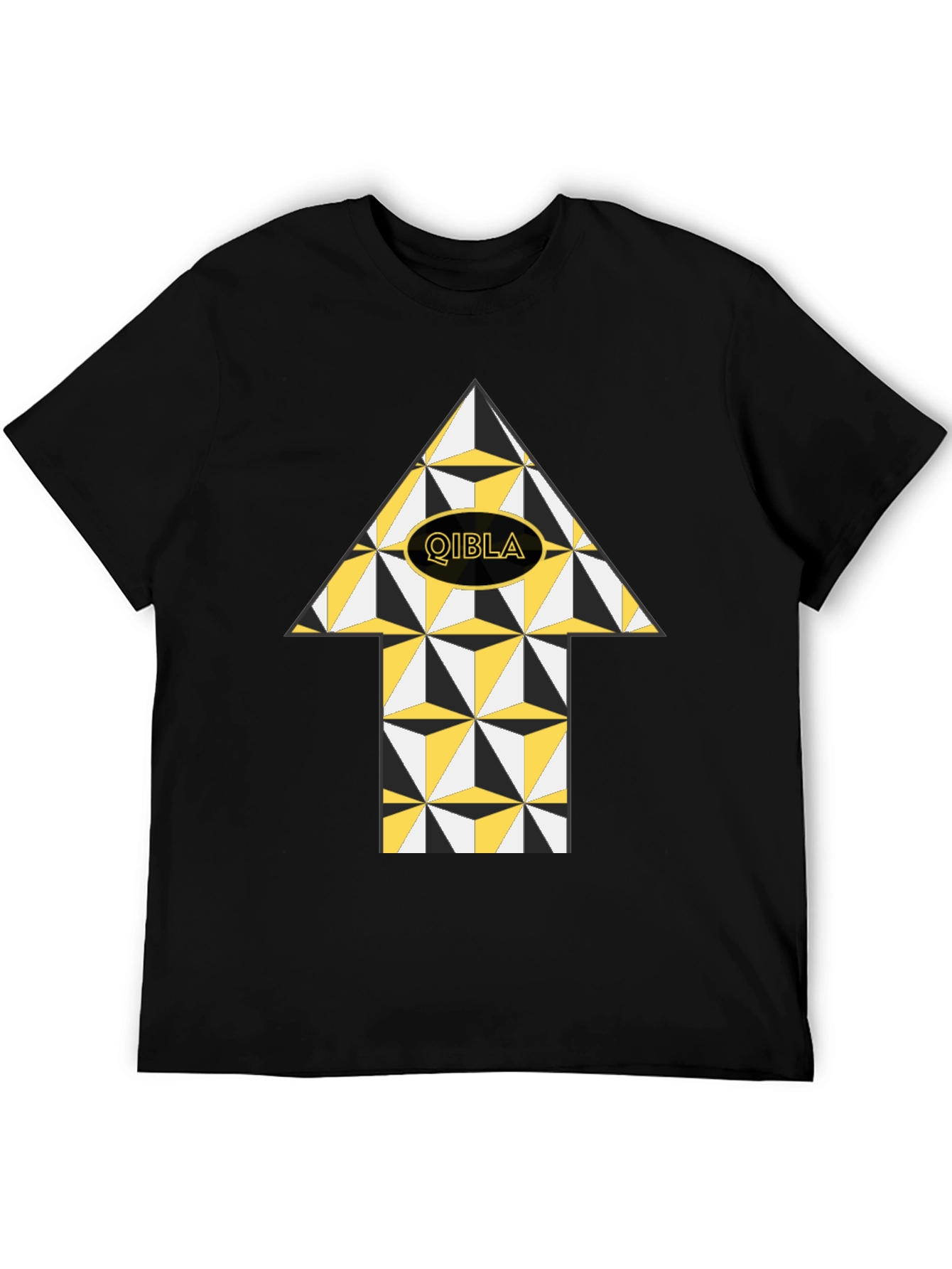 Qibla Direction Arrow T-Shirt - Stylish Islamic Design